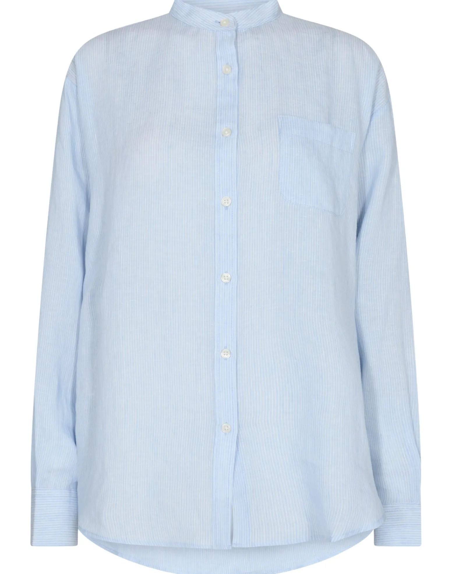 BS Abril Skjorta - Light Blue/White