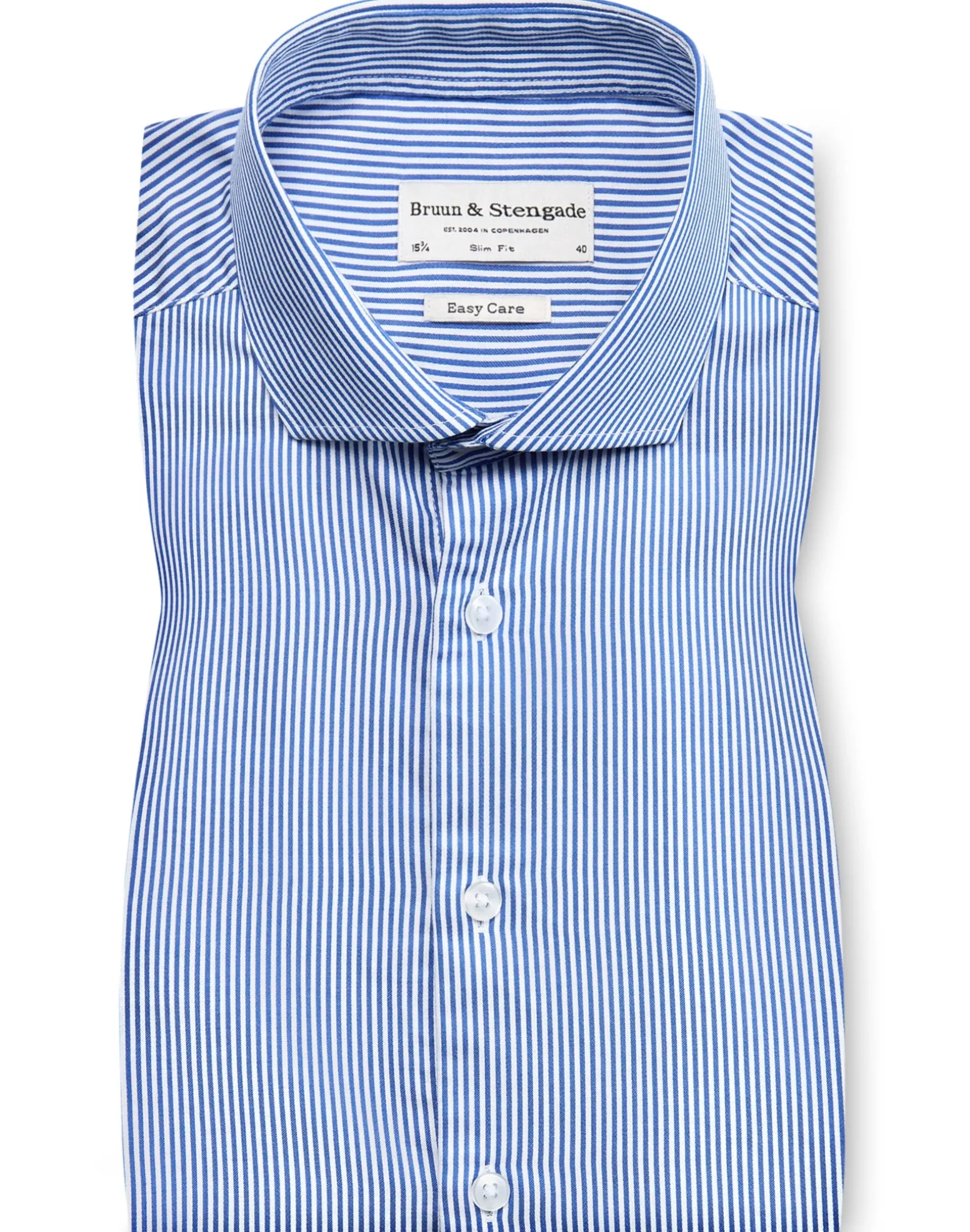 BS Amund Slim Fit Skjorta - Blue/White