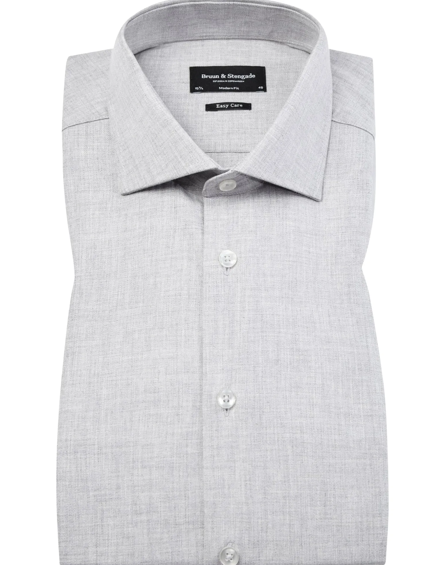 BS Andreolli modern fit Skjorta - Light Grey