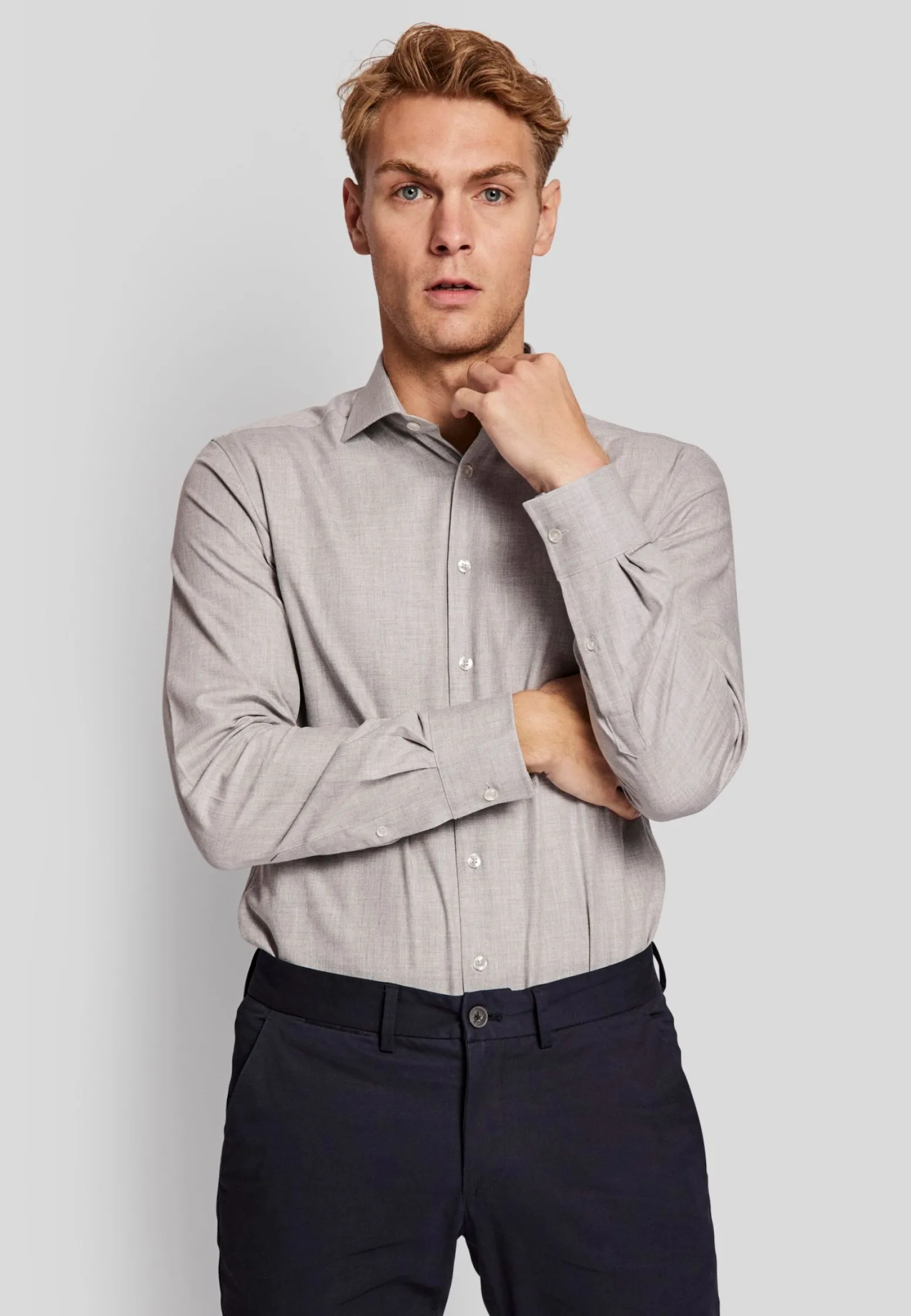 bs_andreolli_modern_fit_s_3.webp BS Andreolli modern fit Skjorta - Light Grey