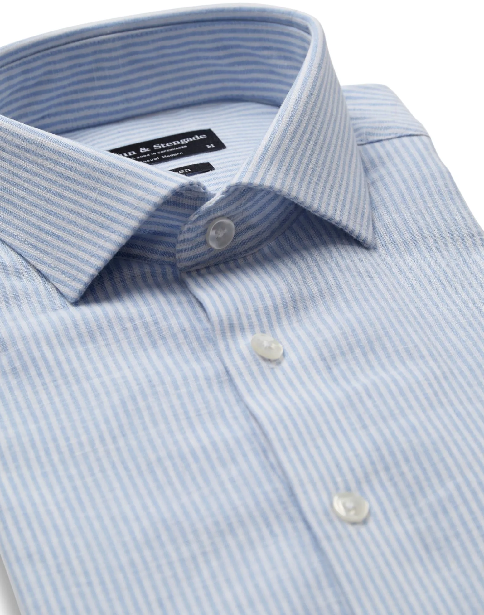 BS Anthony Casual Modern Fit Skjorta - Light Blue/White