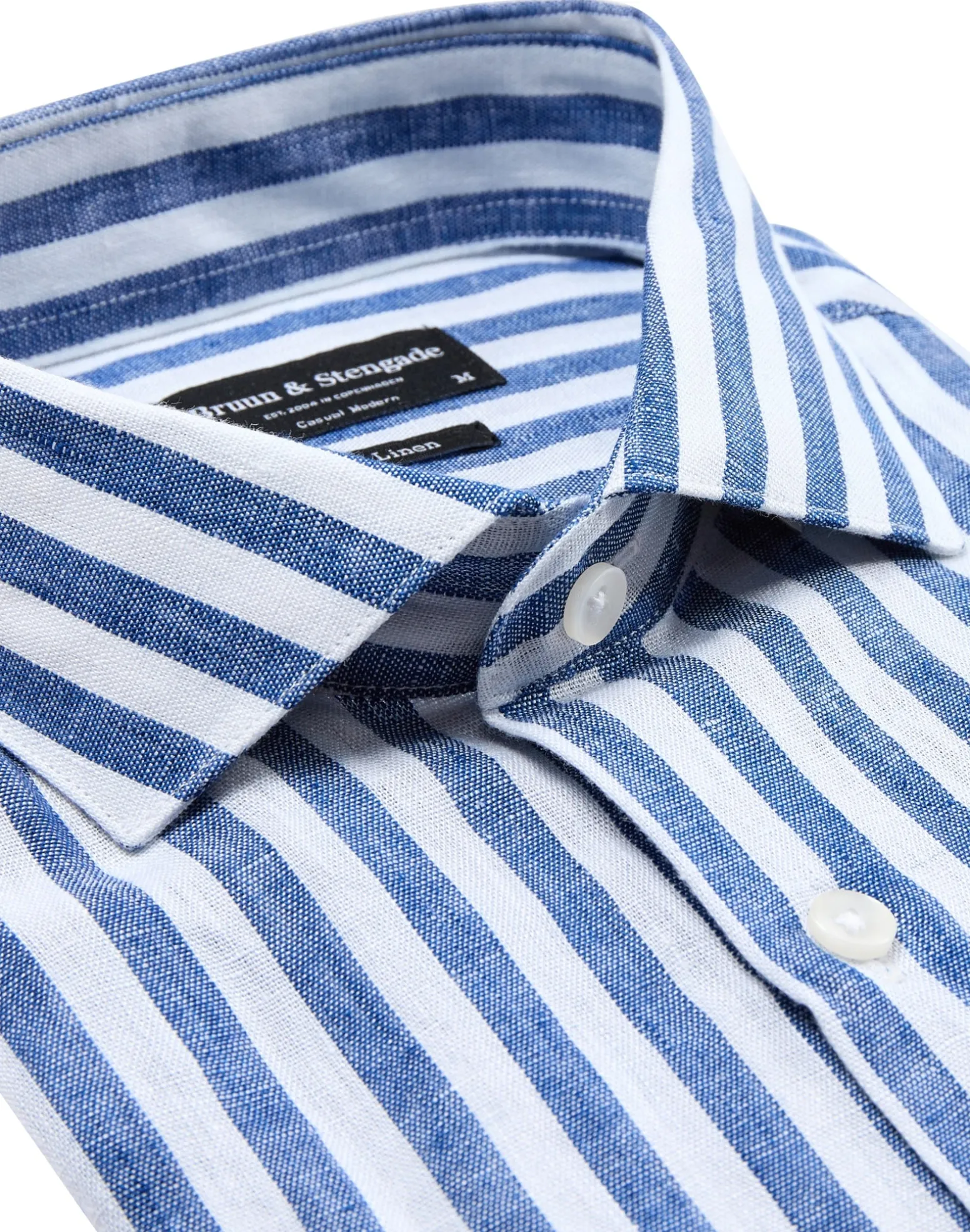 BS Barcelona Casual Modern Fit Skjorta - Blue/White