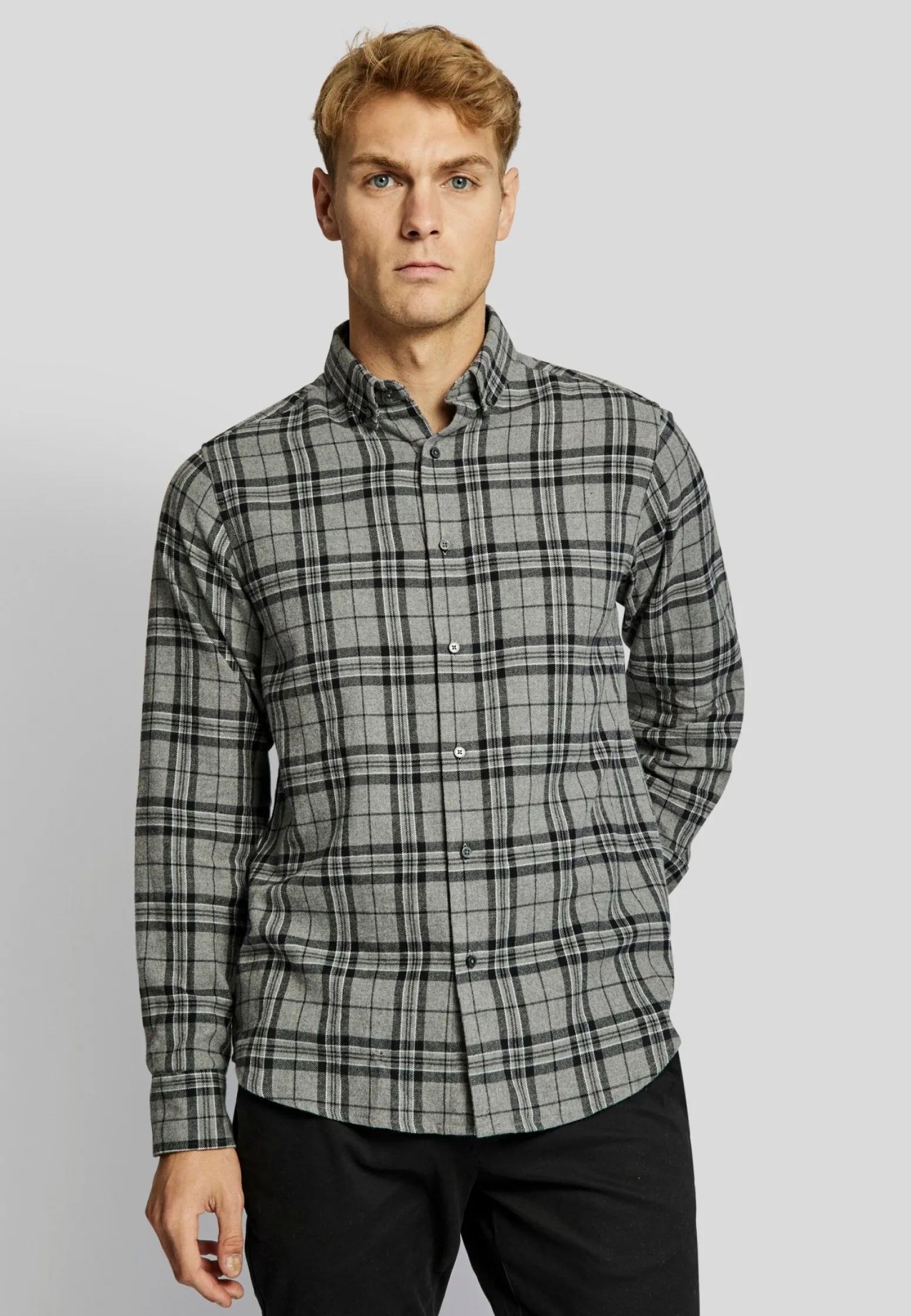 bs_bergen_casual_modern_f_3.webp BS Bergen casual modern fit Skjorta - Grey