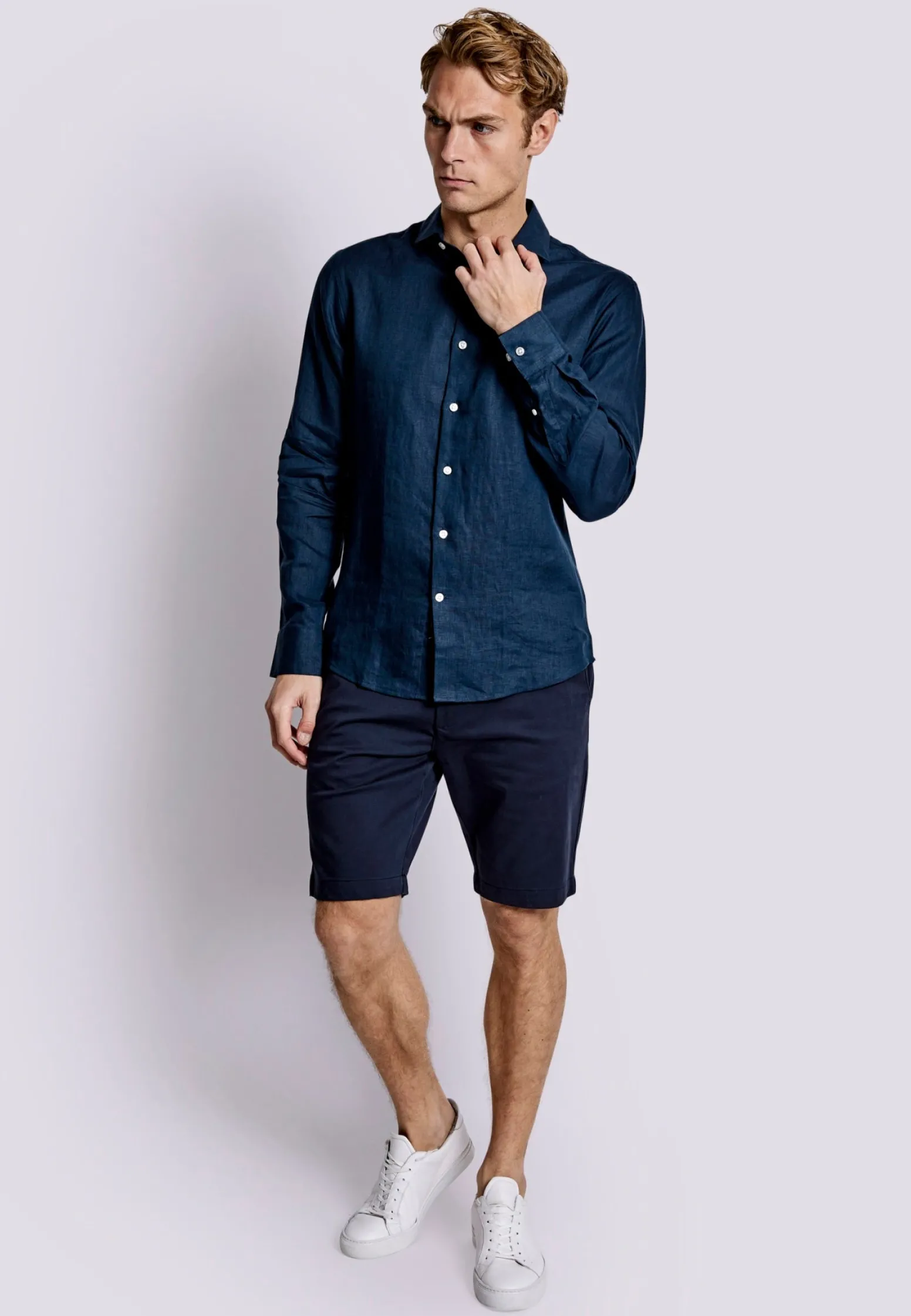 bs_bilbao_casual_modern_f_2-1.webp BS Bilbao Casual Modern Fit Skjorta - Navy