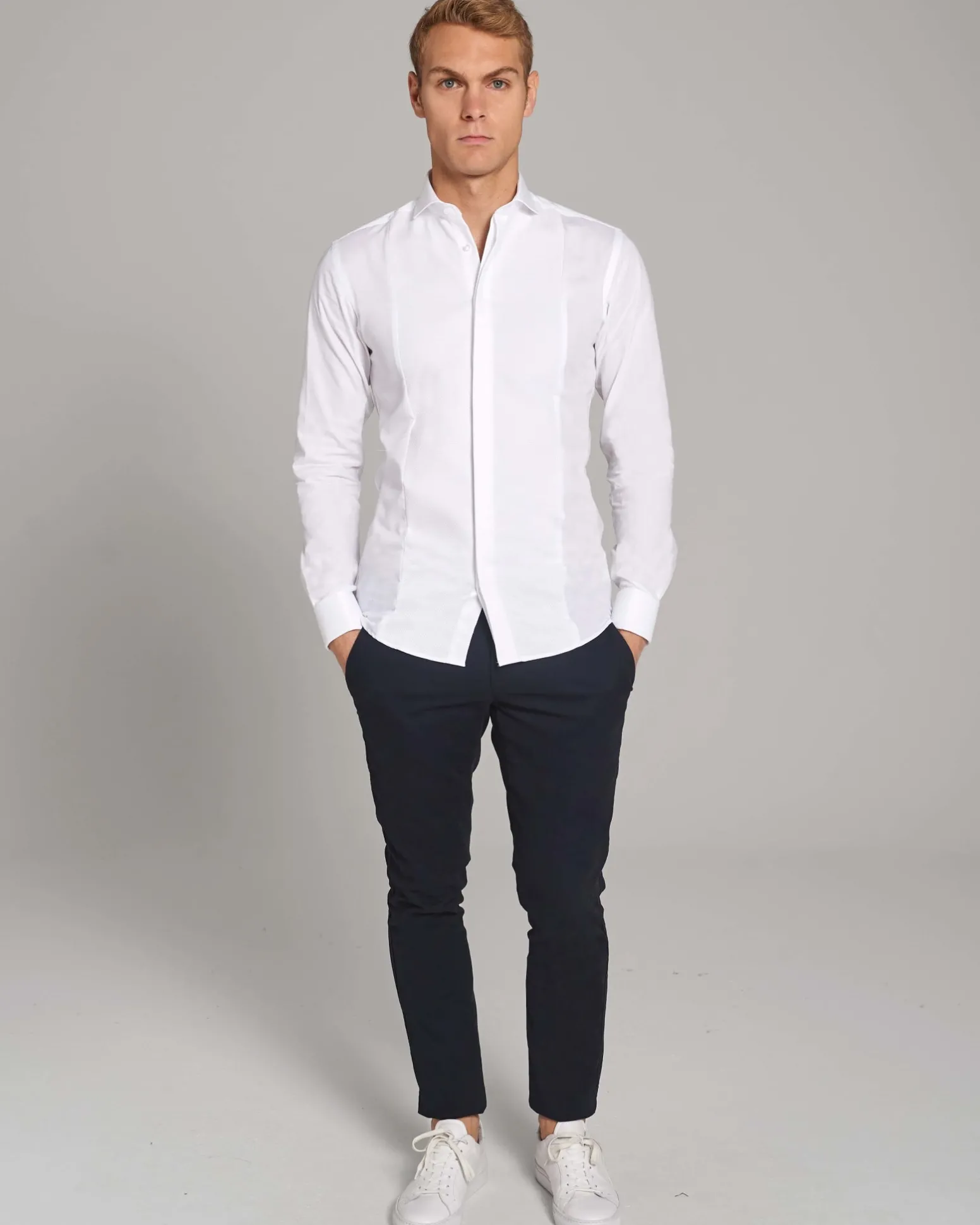 bs_bond_slim_fit_smoking__2.webp BS Bond Slim Fit Smoking Skjorta Vit - White