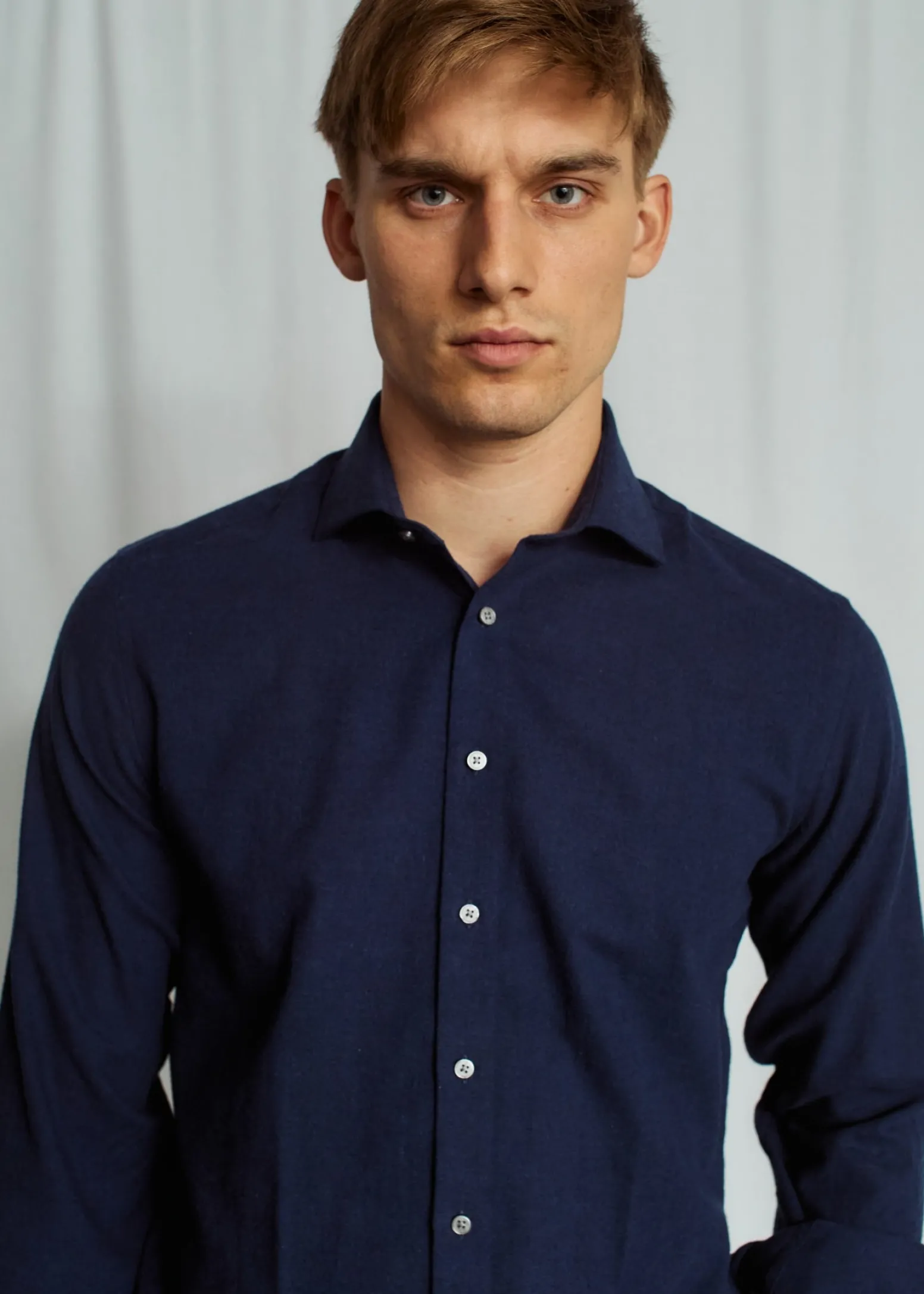 BS Brush Casual Modern Fit Skjorta - Blue