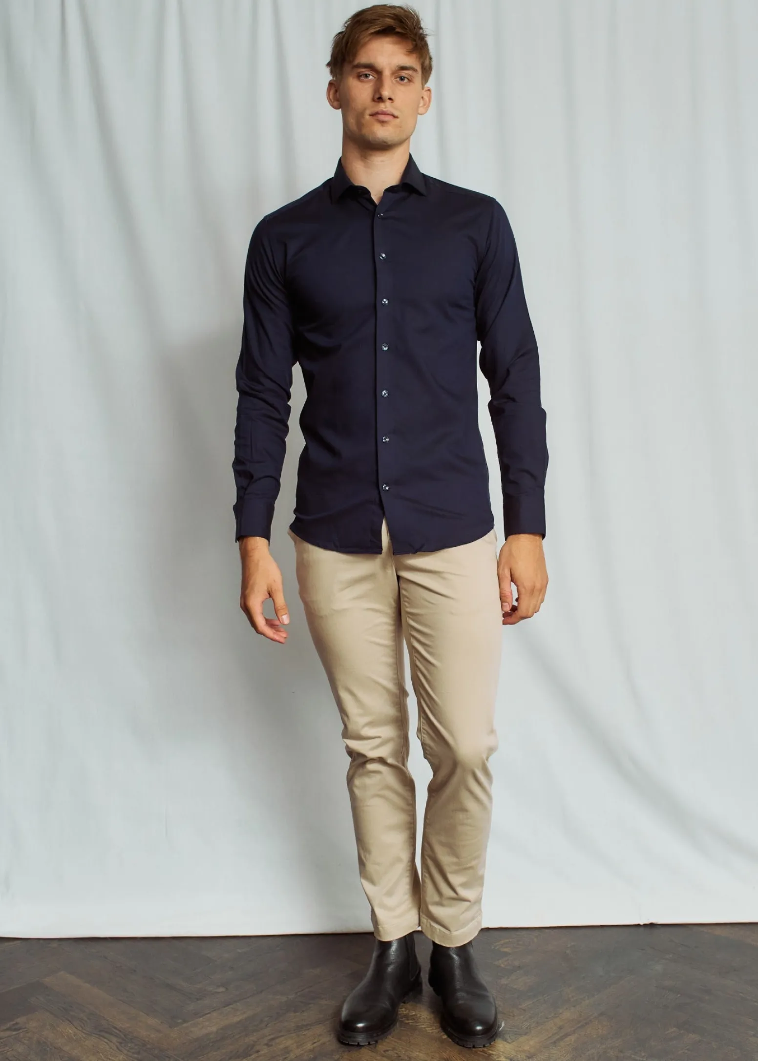 BS Carmelo Modern Fit Skjorta - Navy