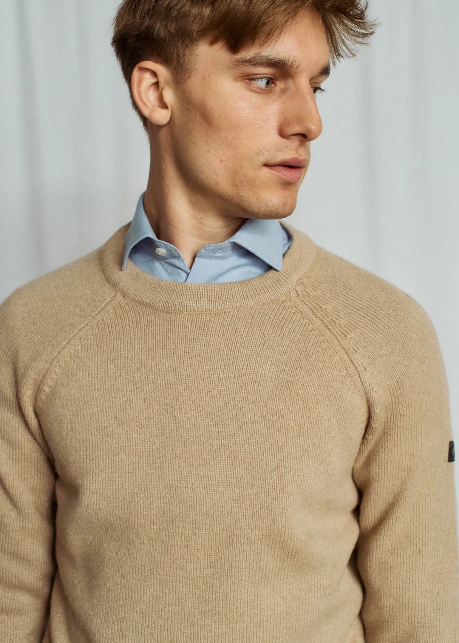 BS Caspian Regular Fit Stickat - Sand