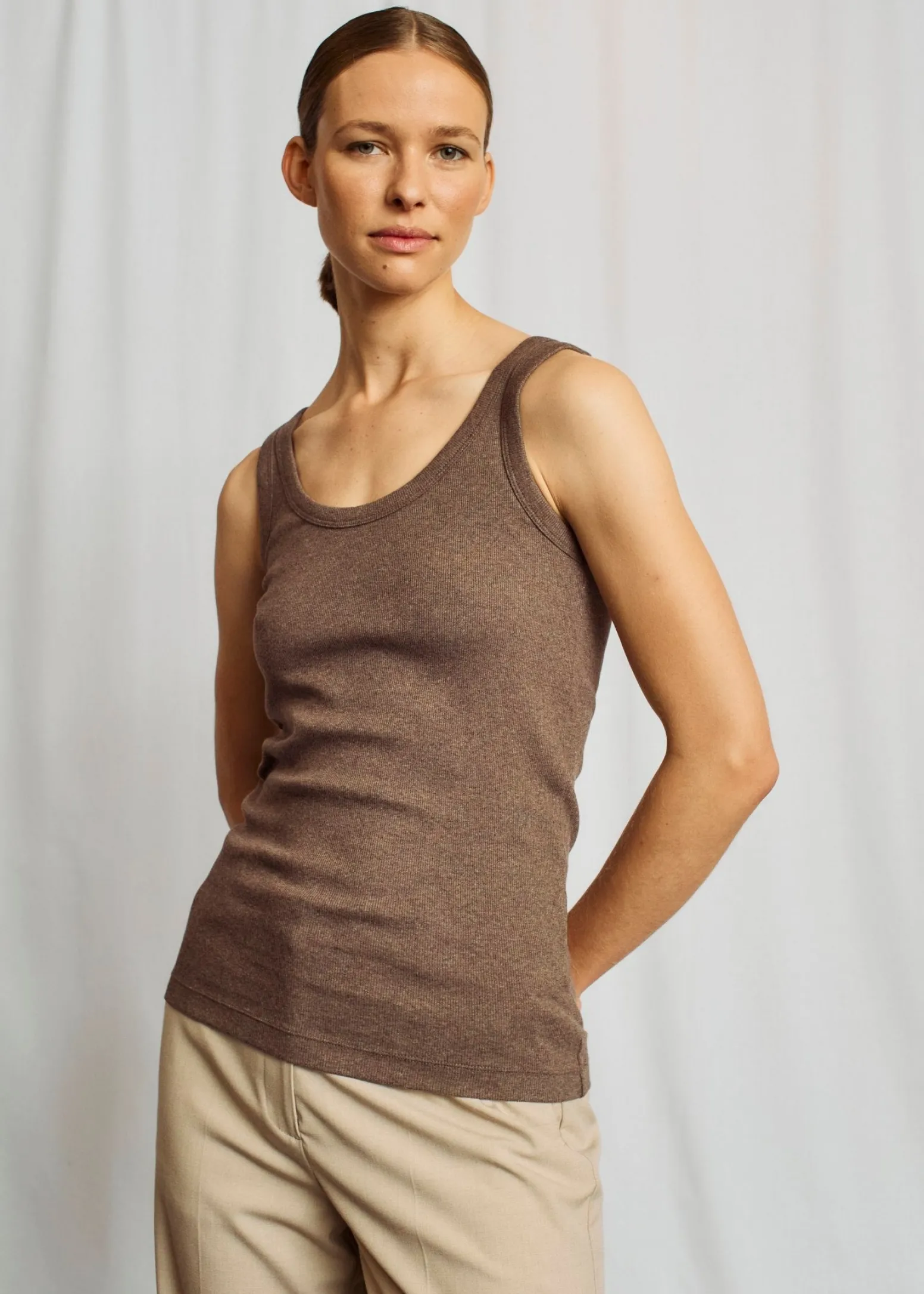 BS Charlotte Regular Fit Topp - Brown