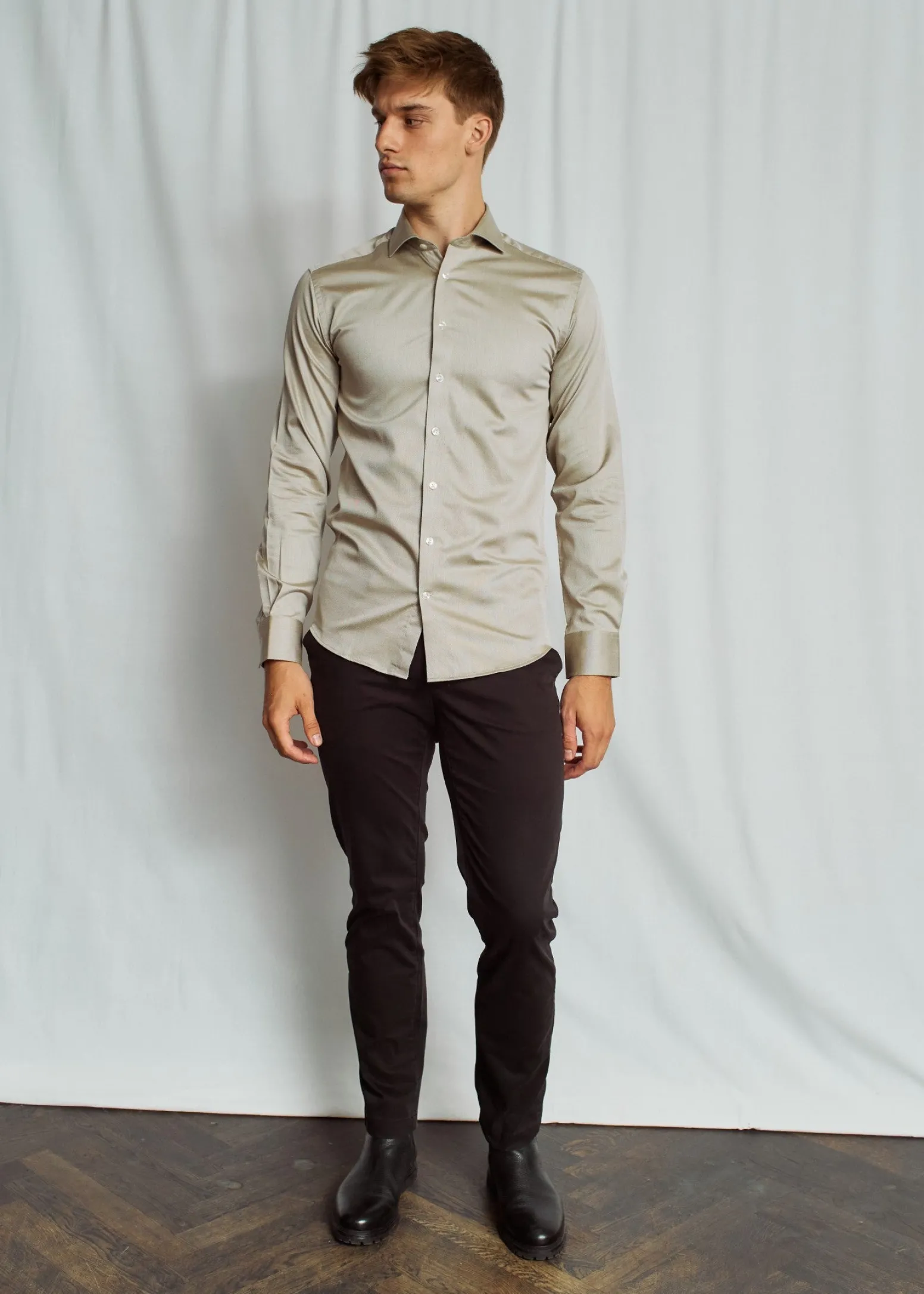 BS Conley Modern Fit Skjorta - Light Brown