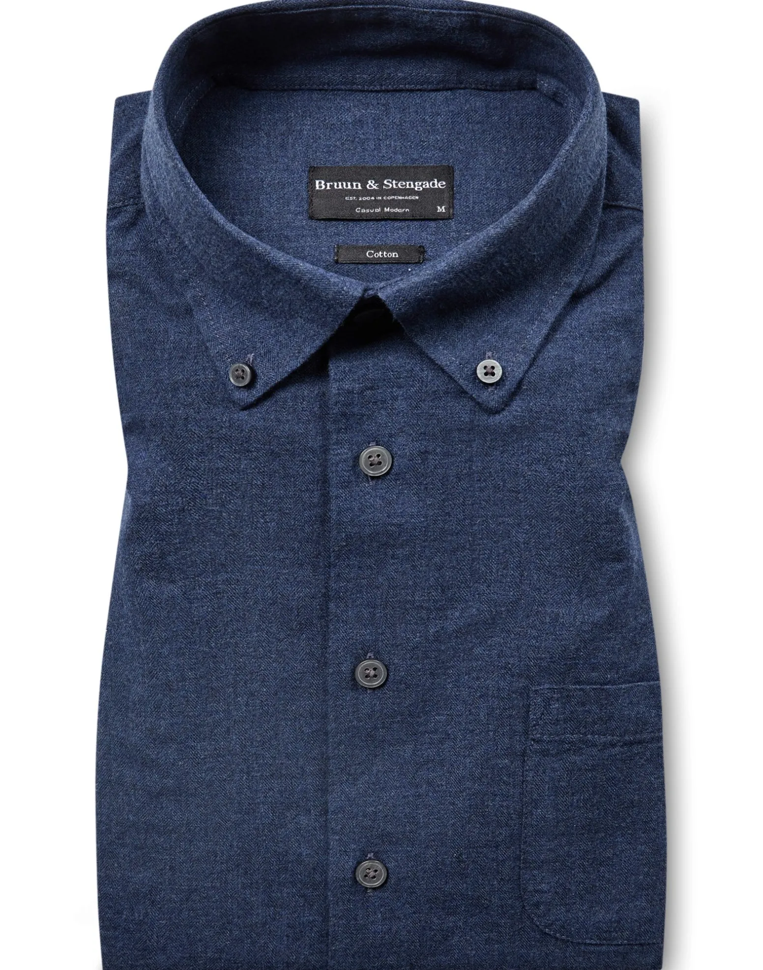 BS Cotton Casual Modern Fit Skjorta - Blue