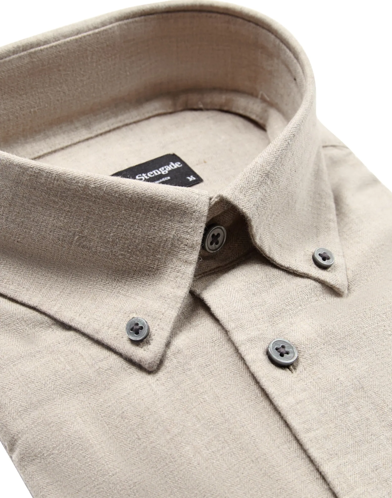 BS Cotton Casual Modern Fit Skjorta - Sand