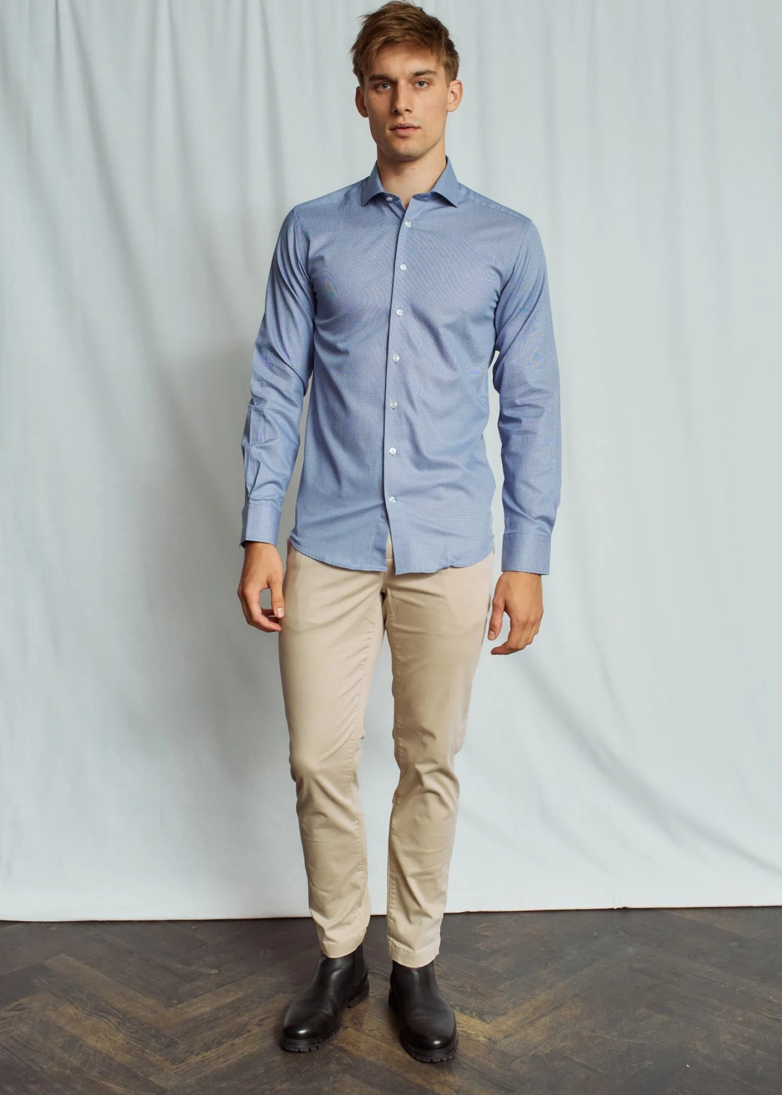 BS Devin Modern Fit Skjorta - Blue