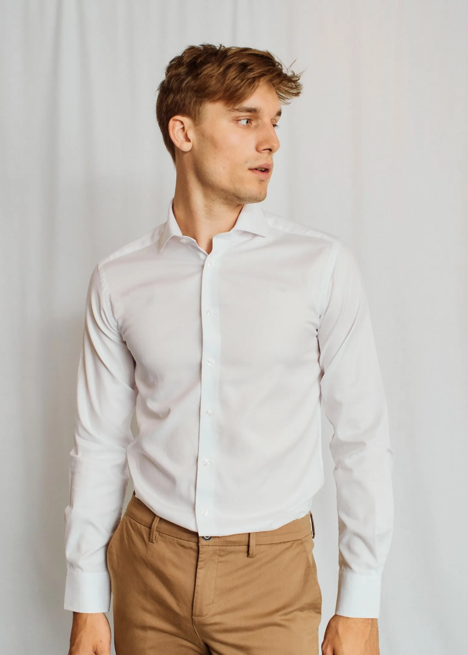 BS Donovan Slim Fit Skjorta - White