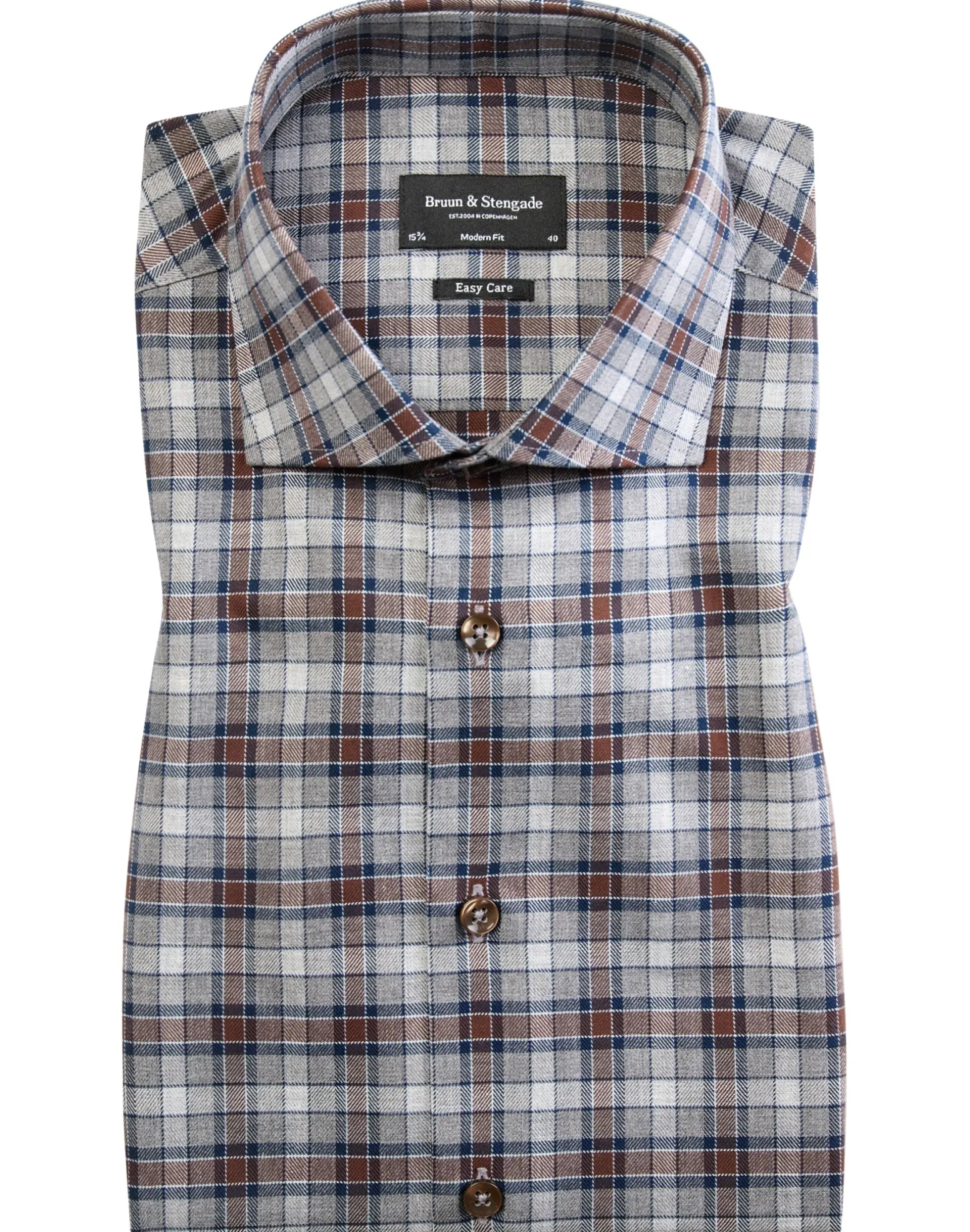 BS Edward Modern Fit Skjorta - Brown