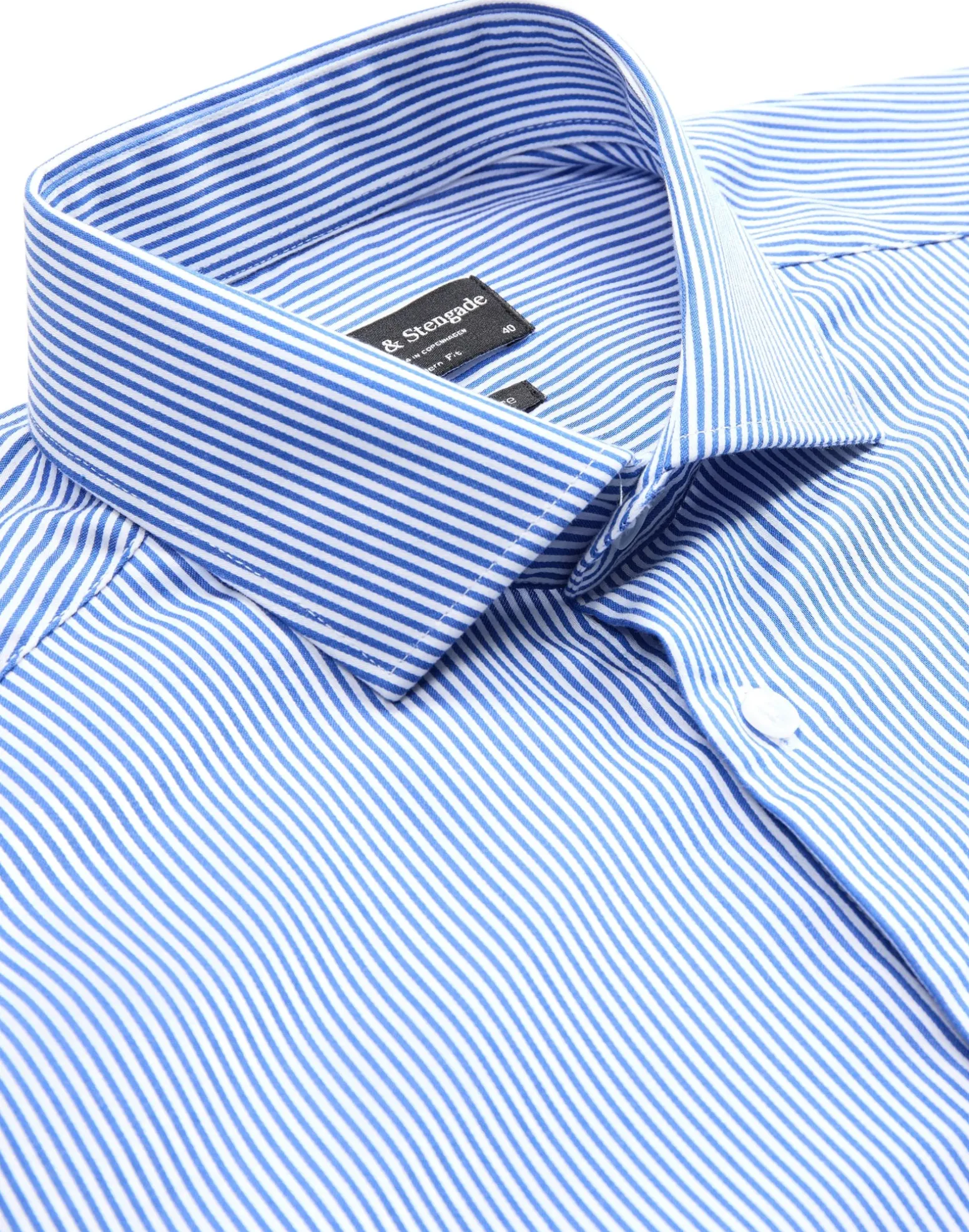 BS Fabio Modern Fit Skjorta - Blue/White