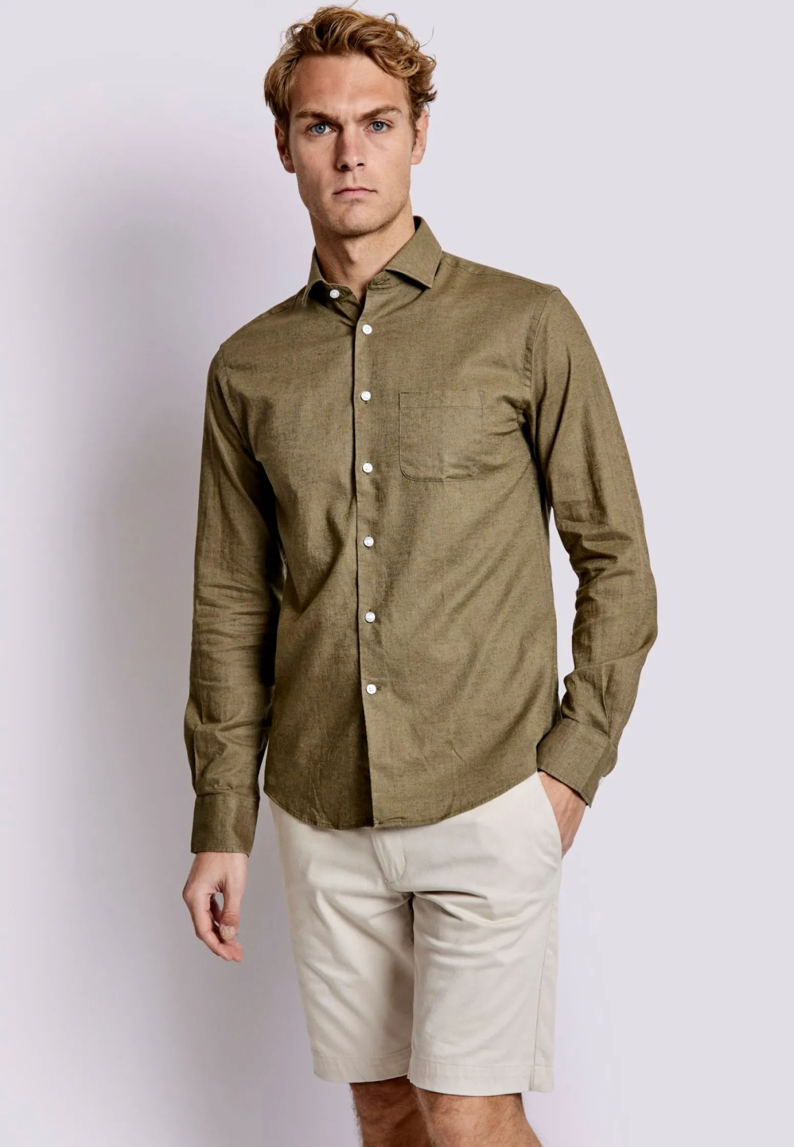 bs_ferrol_casual_slim_fit_3-2.webp BS Ferrol Casual Slim Fit Skjorta - Army