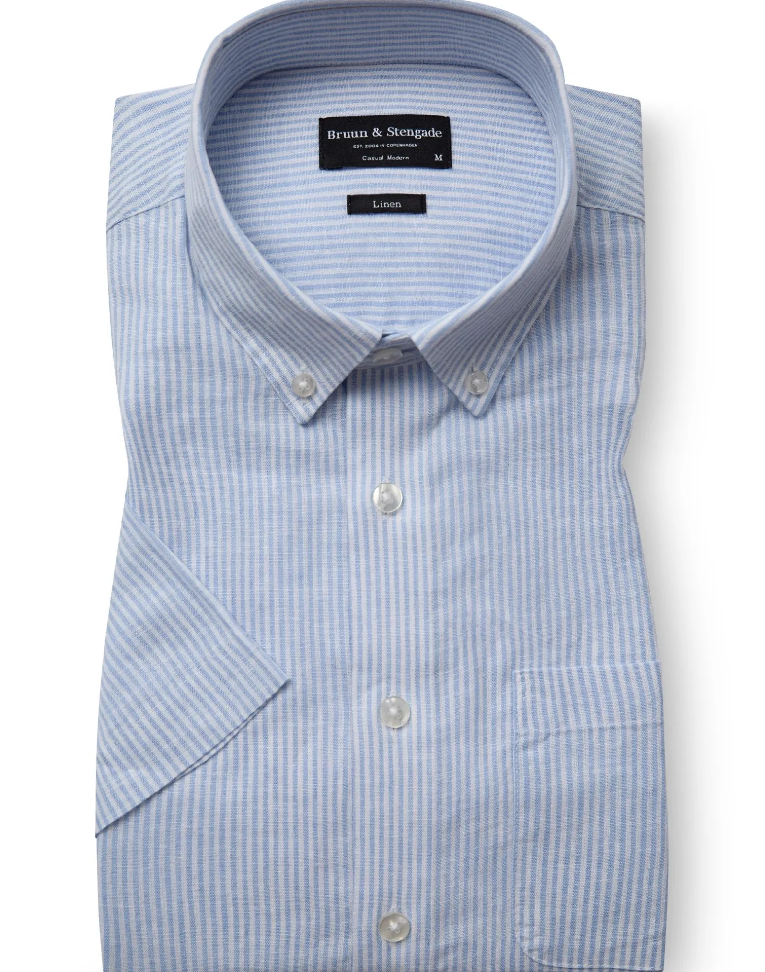 BS Gale Casual Modern Fit Skjorta - Light Blue/White