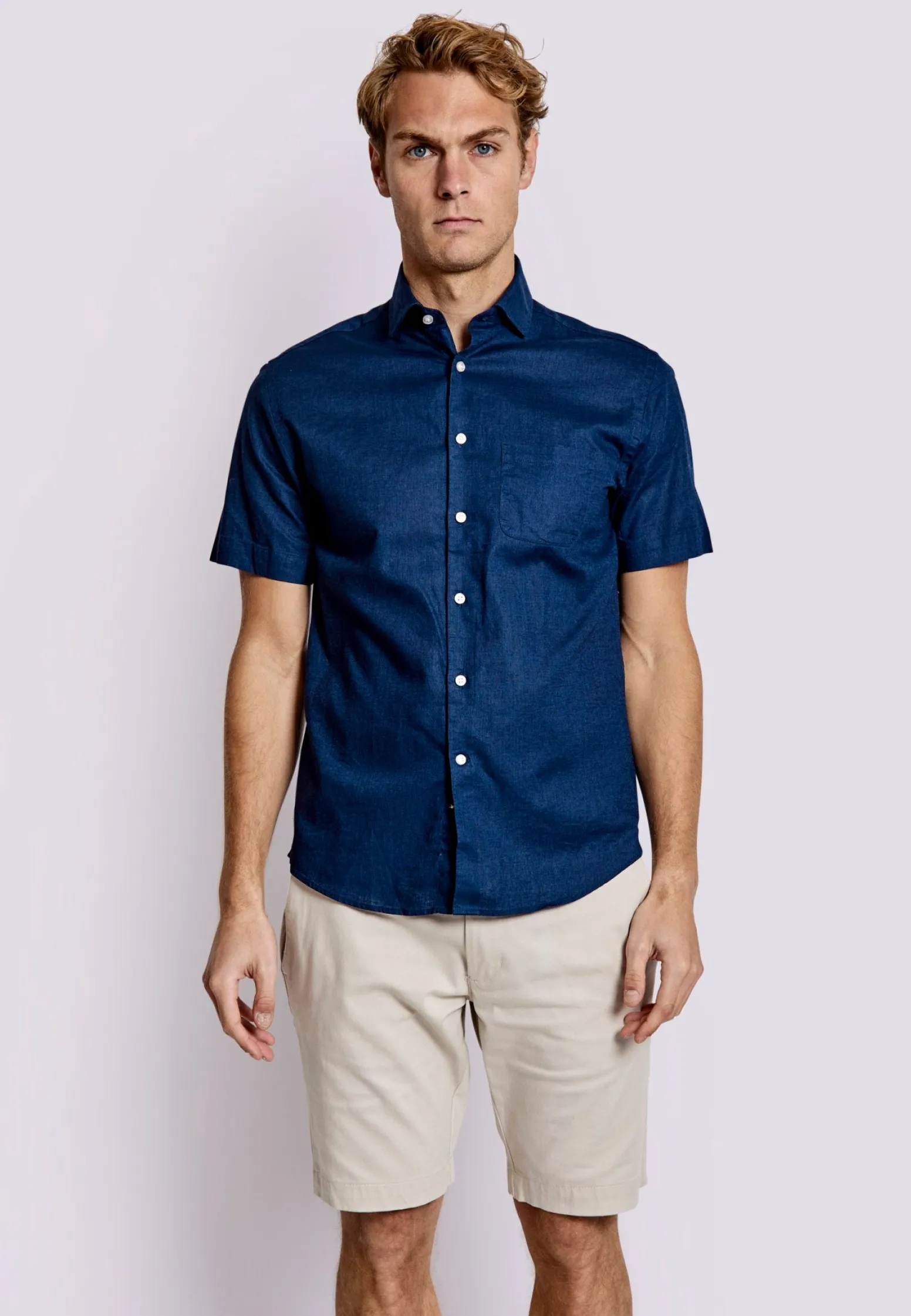 bs_gandia_casual_modern_f_3.webp BS Gandia Casual Modern Fit Skjorta - Navy