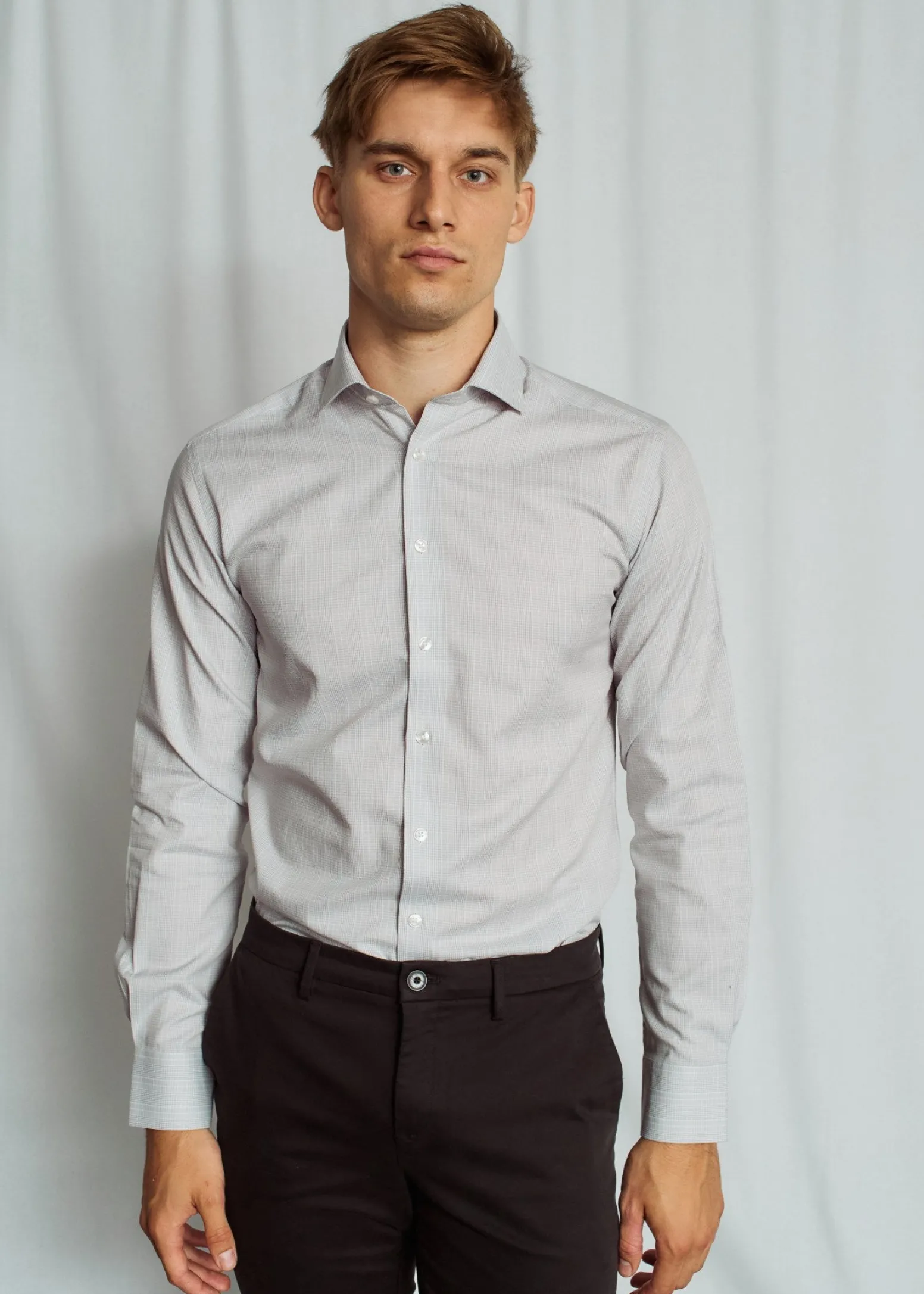 BS Glan Modern Fit Skjorta - Sand