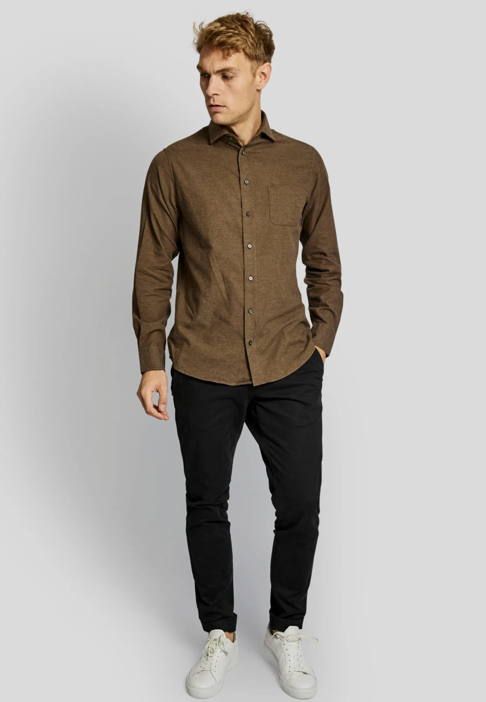 bs_halden_casual_slim_fit_2.webp BS Halden casual slim fit Skjorta - Brown