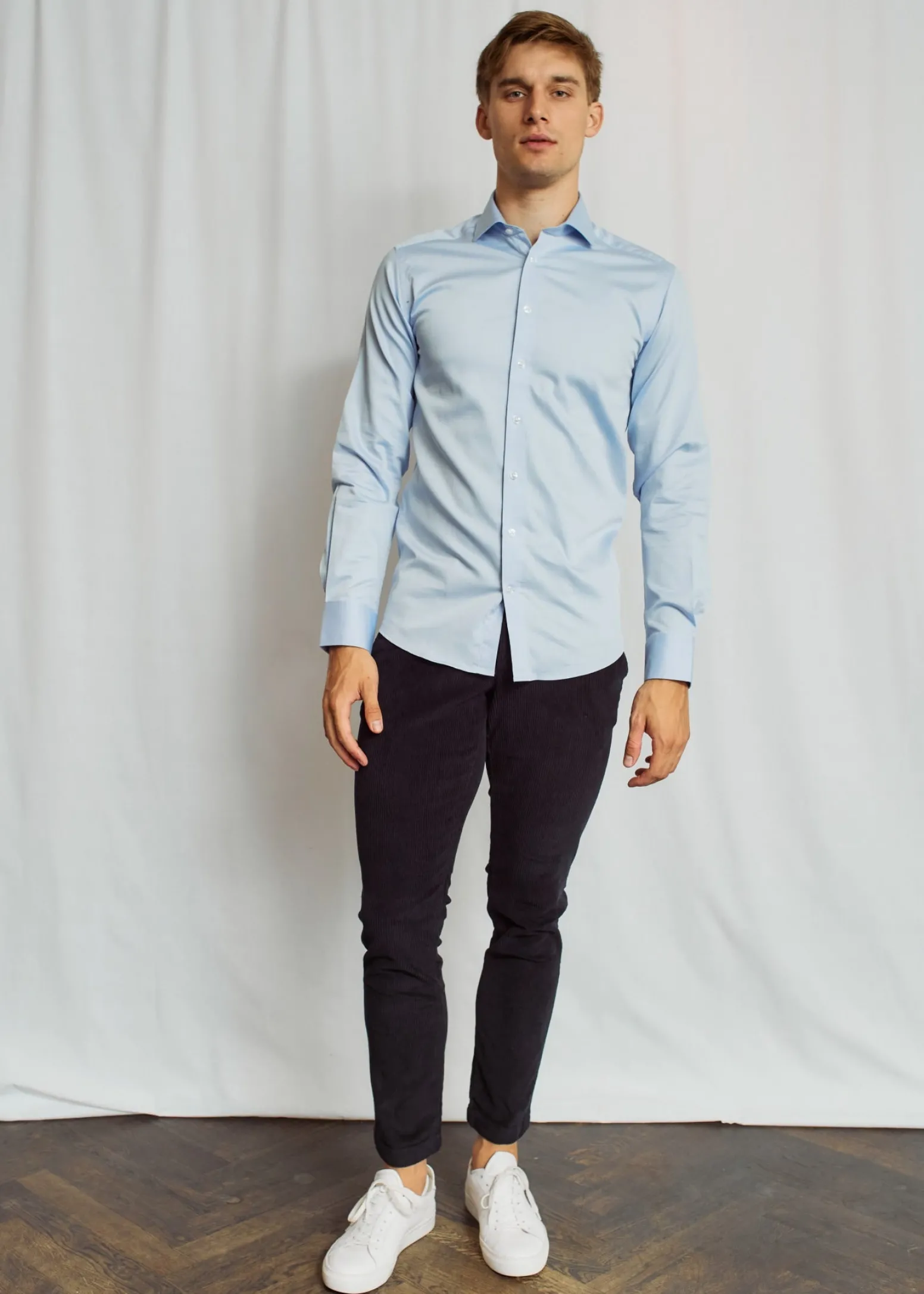 BS Harris Slim Fit Skjorta - Light Blue