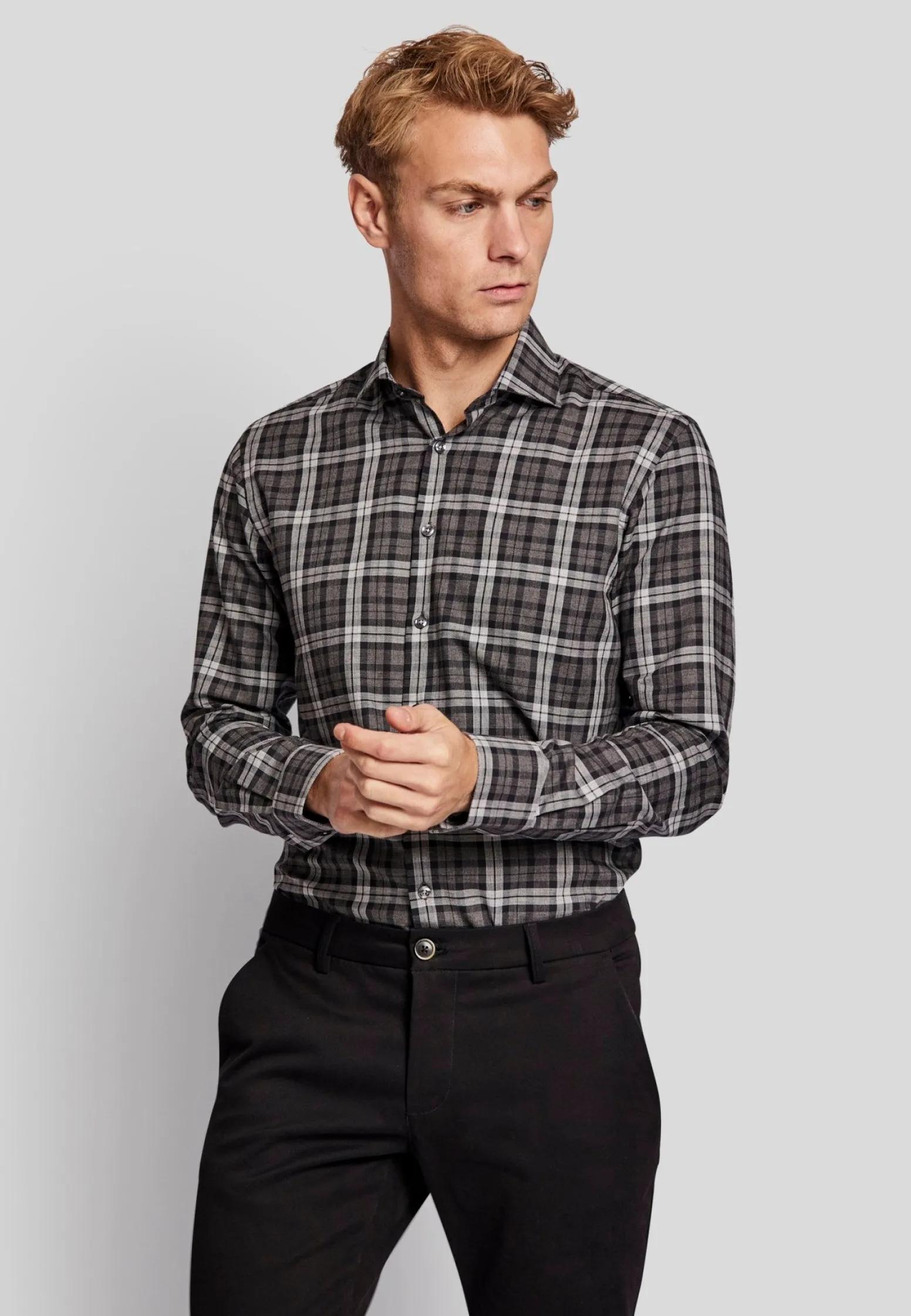 bs_iwobi_modern_fit_skjor_3.webp BS Iwobi modern fit Skjorta - Dark Grey