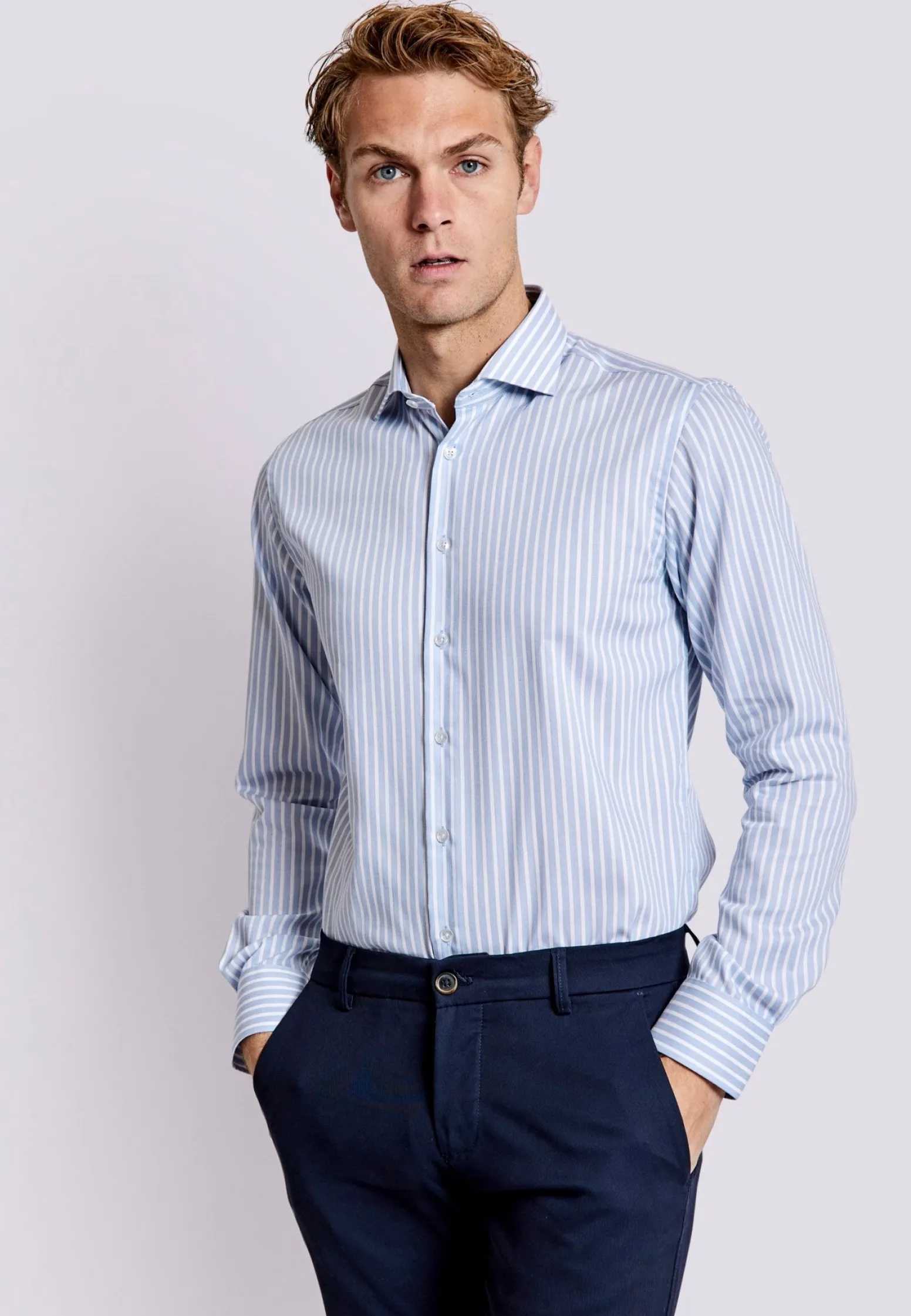 bs_javon_slim_fit_skjorta_2.webp BS Javon Slim Fit Skjorta - Light Blue/White