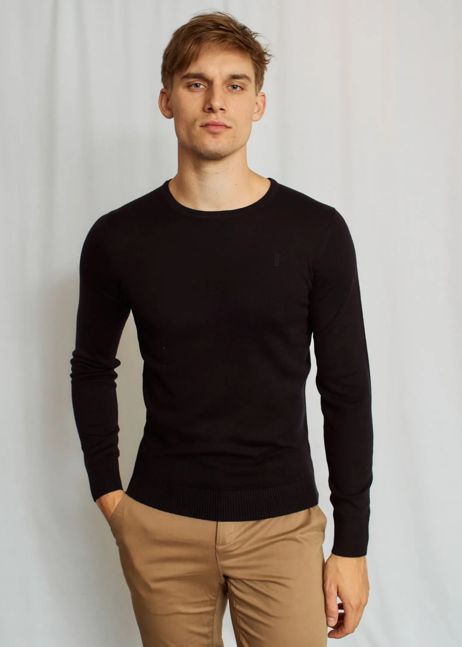 BS Jupiter Regular Fit Stickat - Black