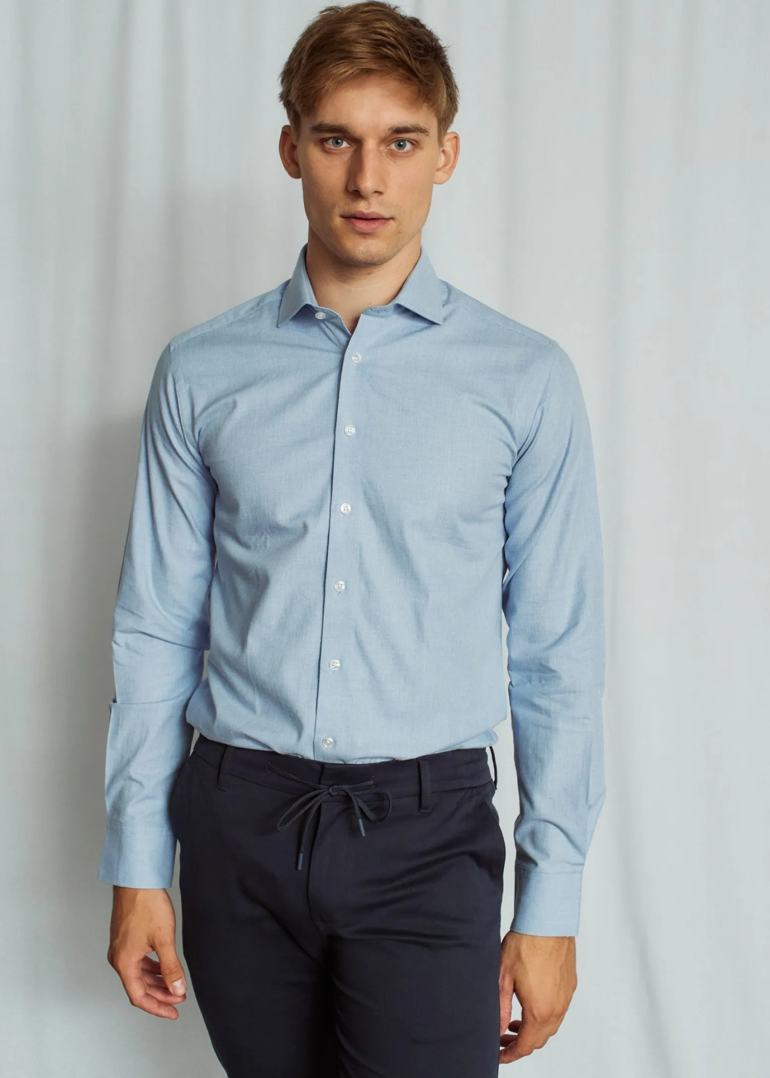 BS Kristaps Slim Fit Skjorta - Light Blue