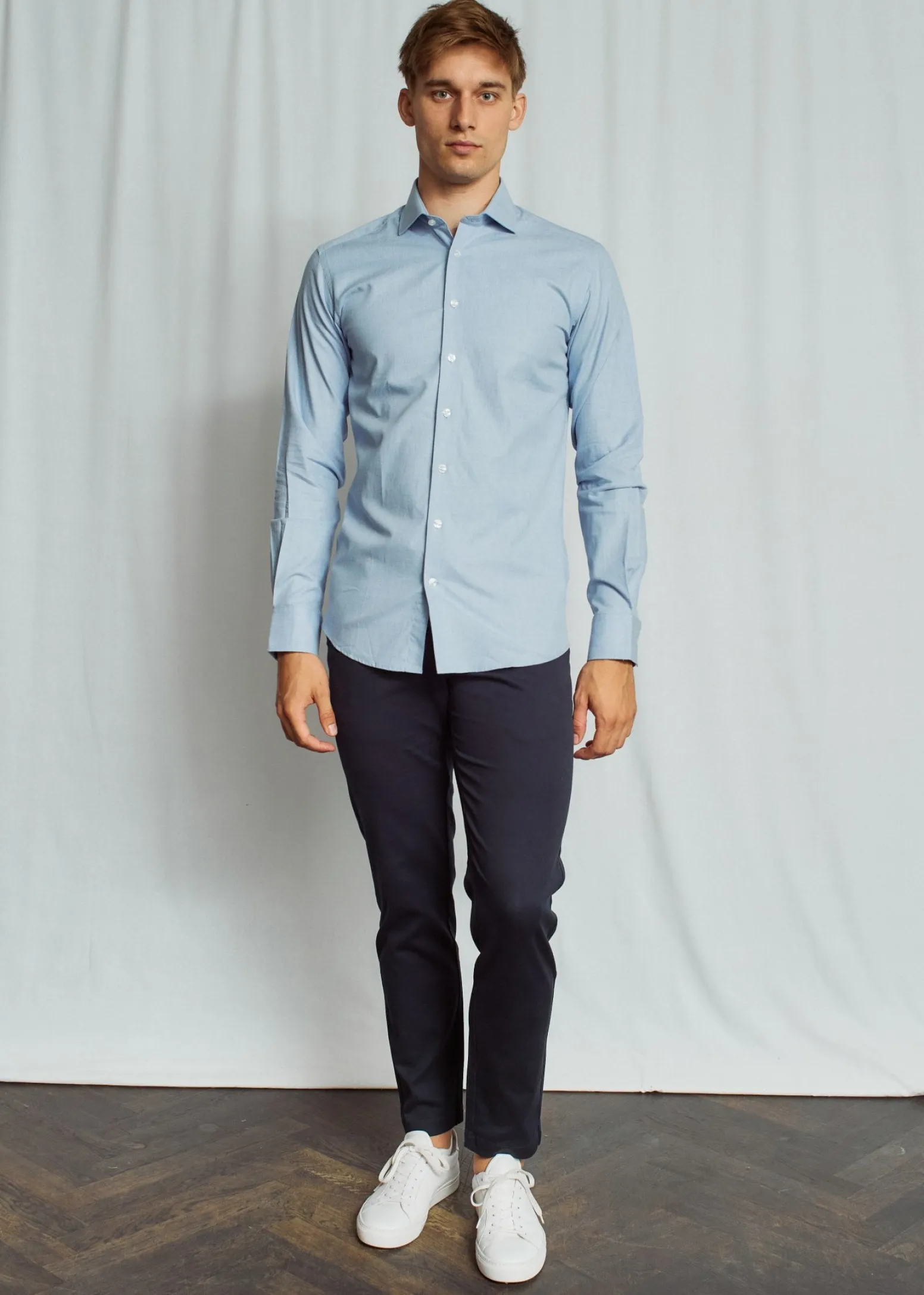 BS Kristaps Slim Fit Skjorta - Light Blue