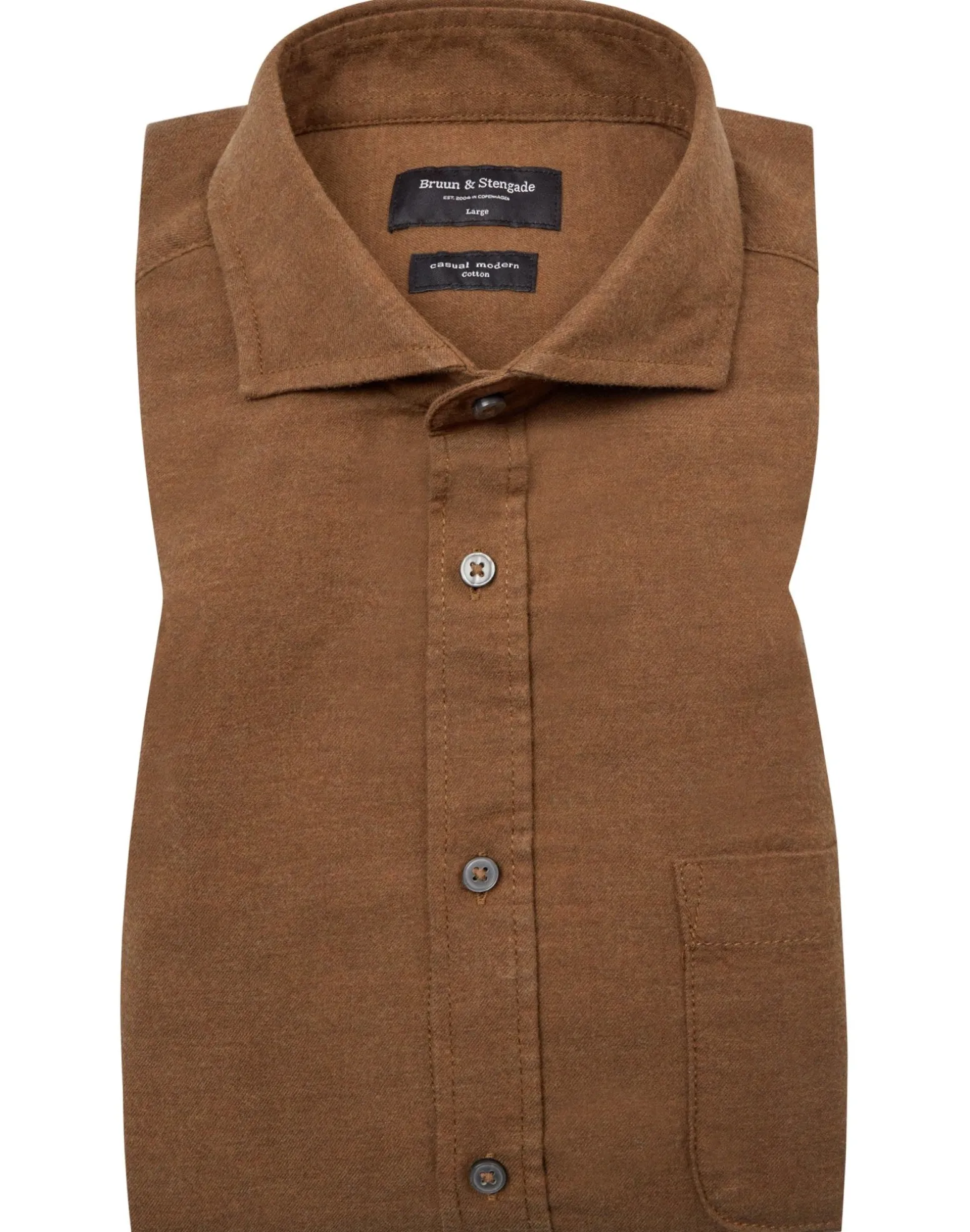 BS Lamin Casual Modern Fit Skjorta - Brown