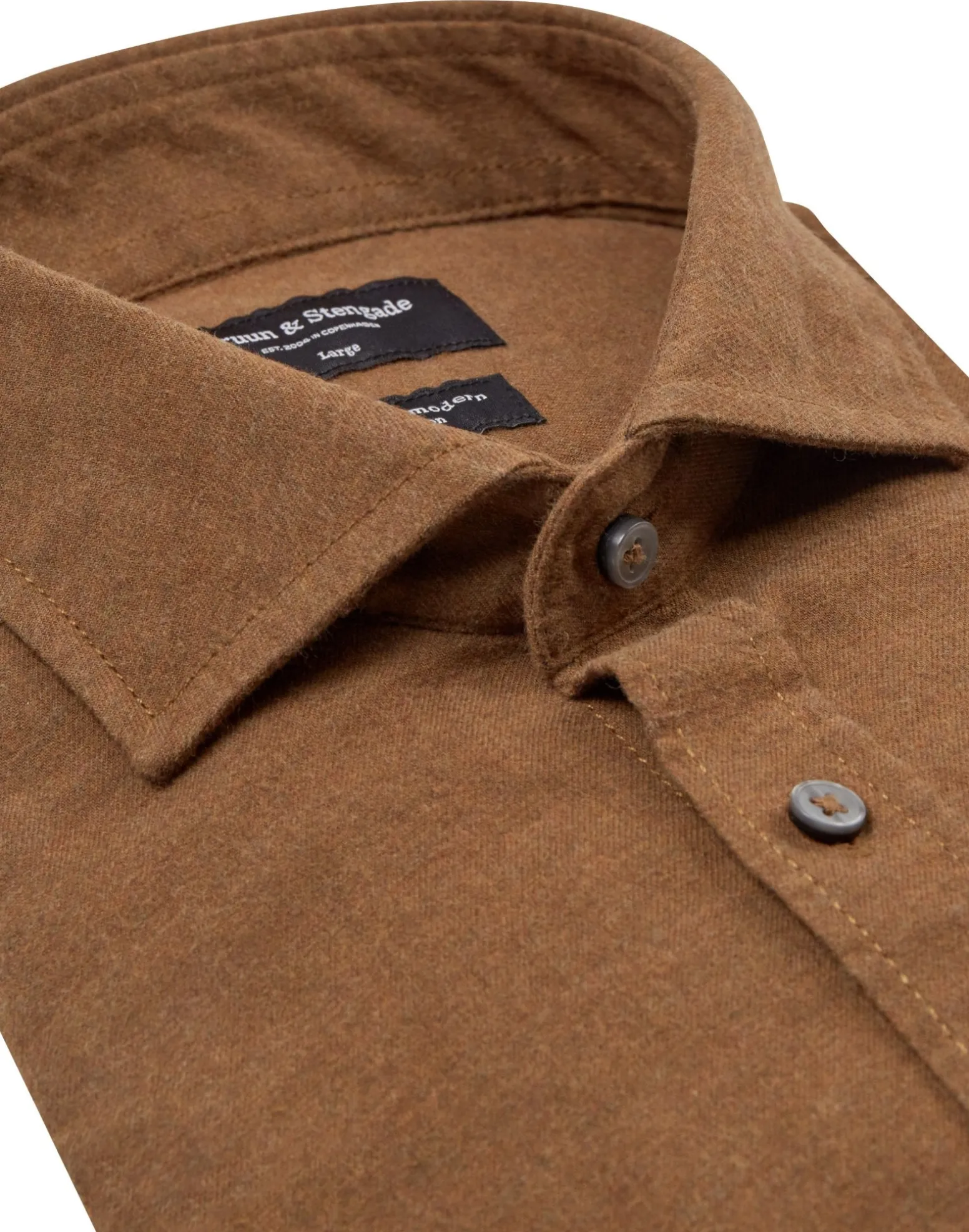 BS Lamin Casual Modern Fit Skjorta - Brown