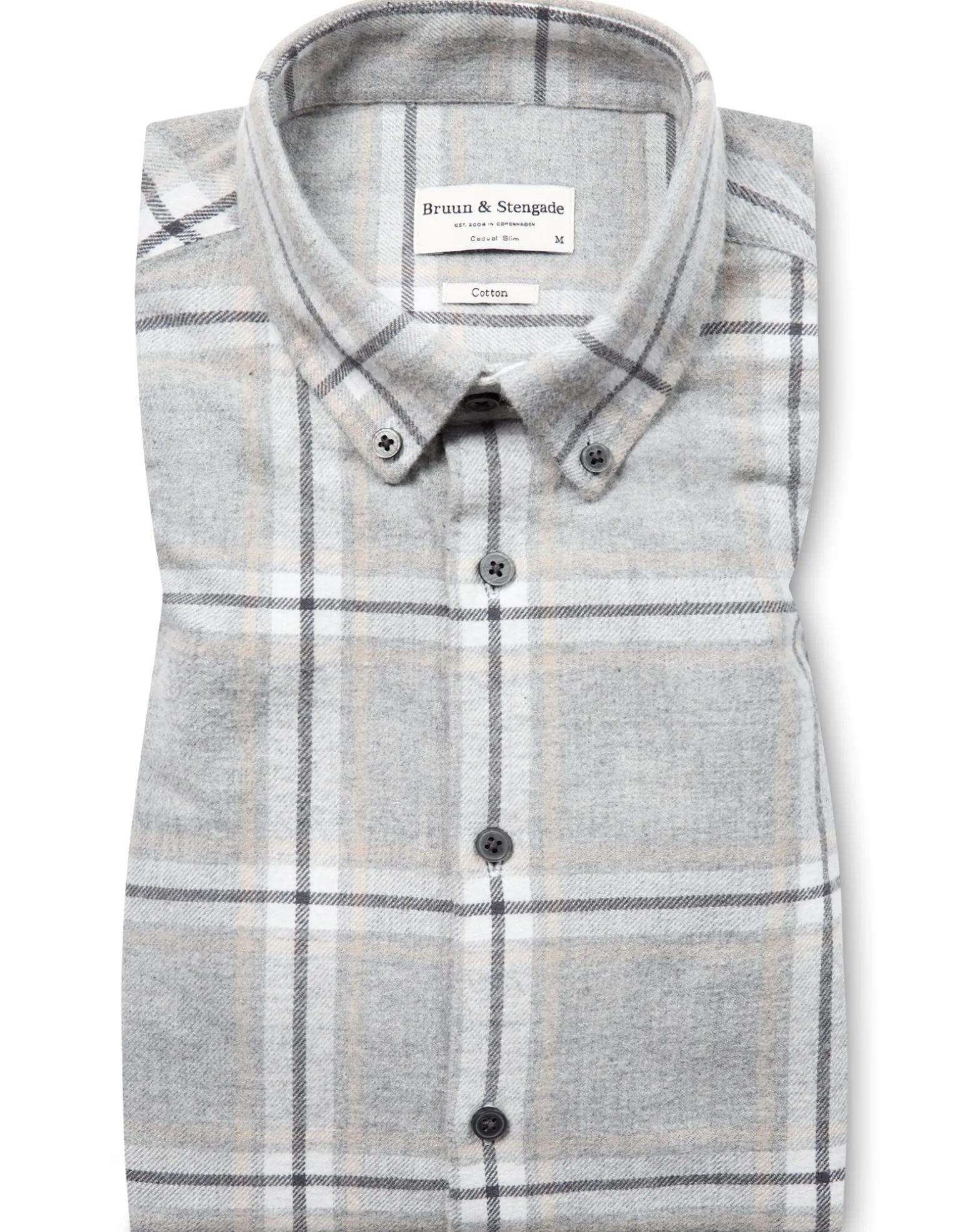 BS Langer Casual Slim Fit Skjorta - Light Grey