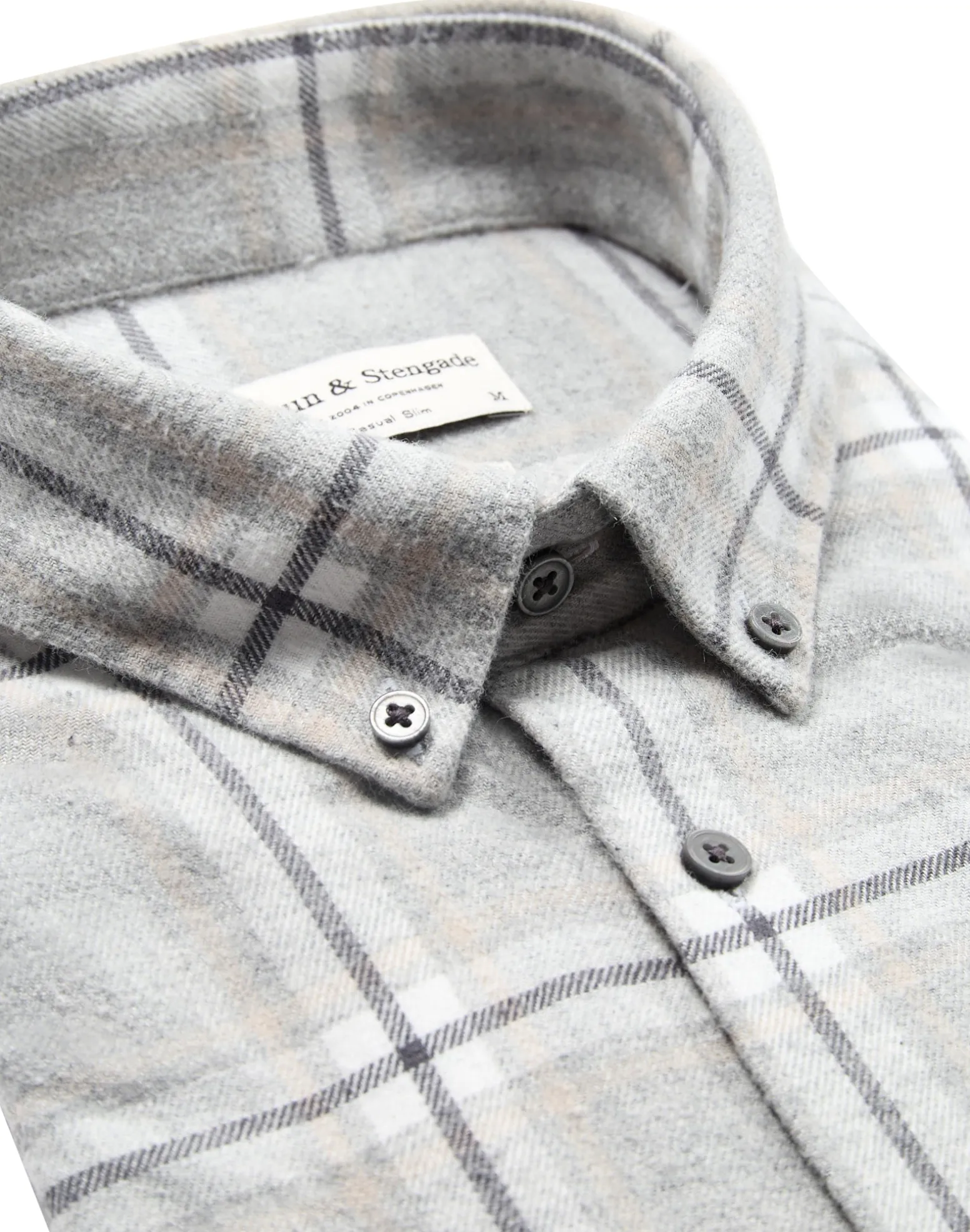 BS Langer Casual Slim Fit Skjorta - Light Grey