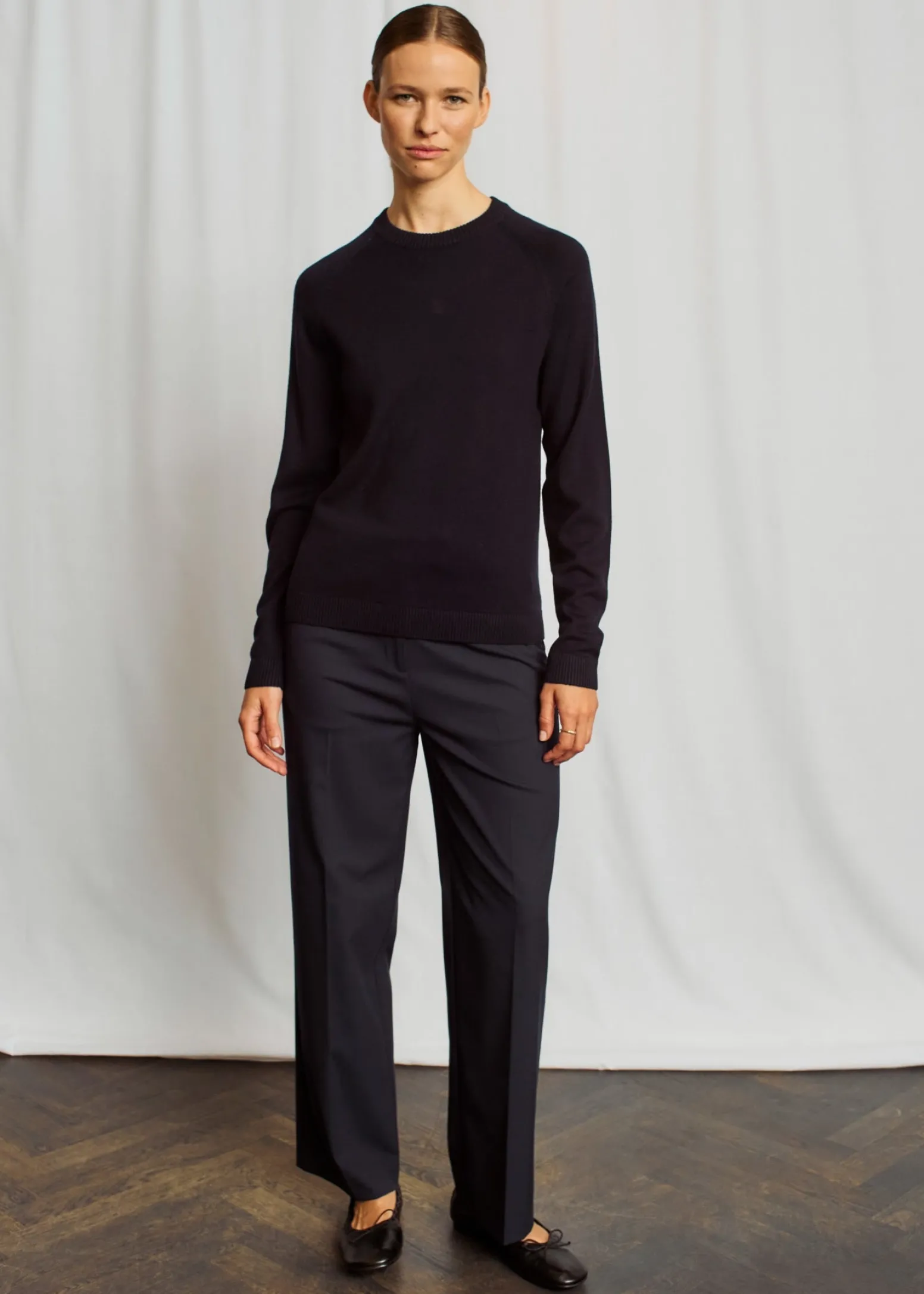 BS Layla Regular Fit Stickat - Navy