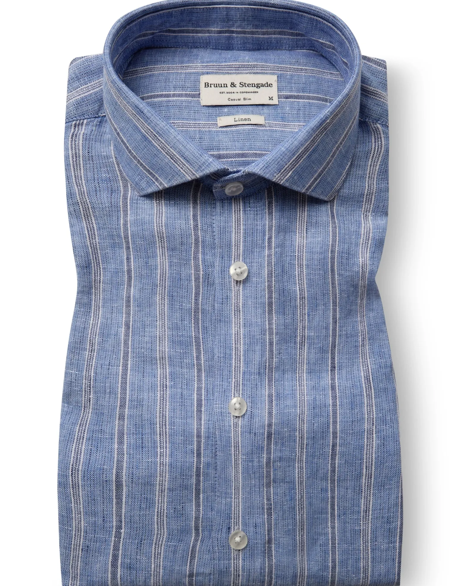 BS Lismore Casual Slim Fit Skjorta - Blue/Grey