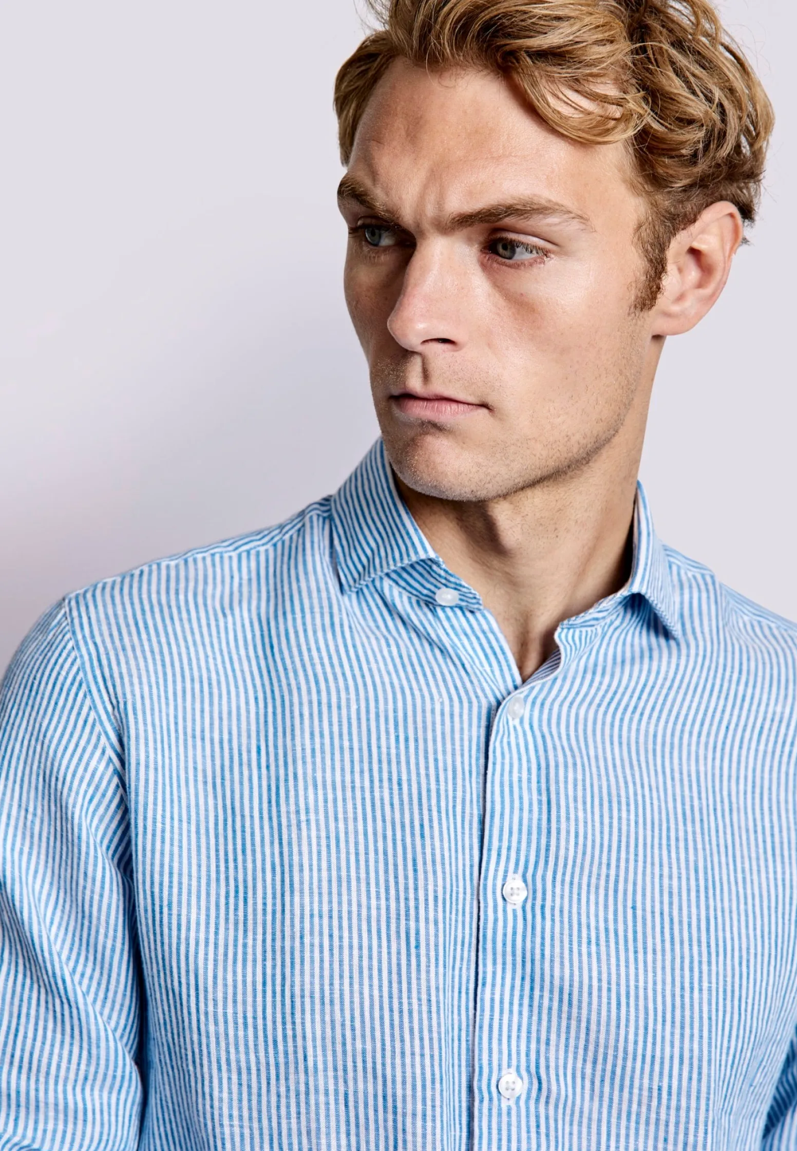 bs_malaga_casual_modern_f_5.webp BS Malaga Casual Modern Fit Skjorta - Blue/White