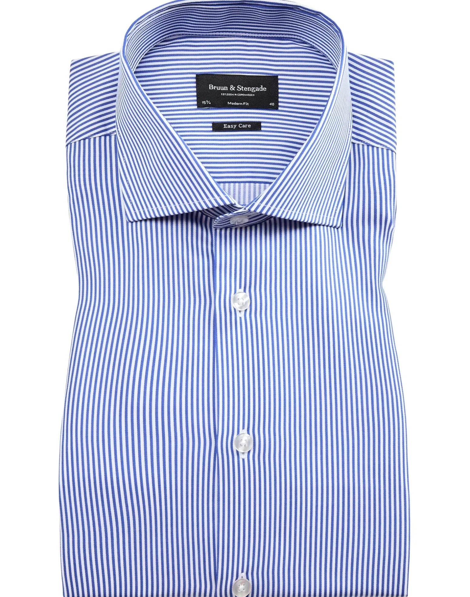 BS Martin modern fit Skjorta - Blue/White