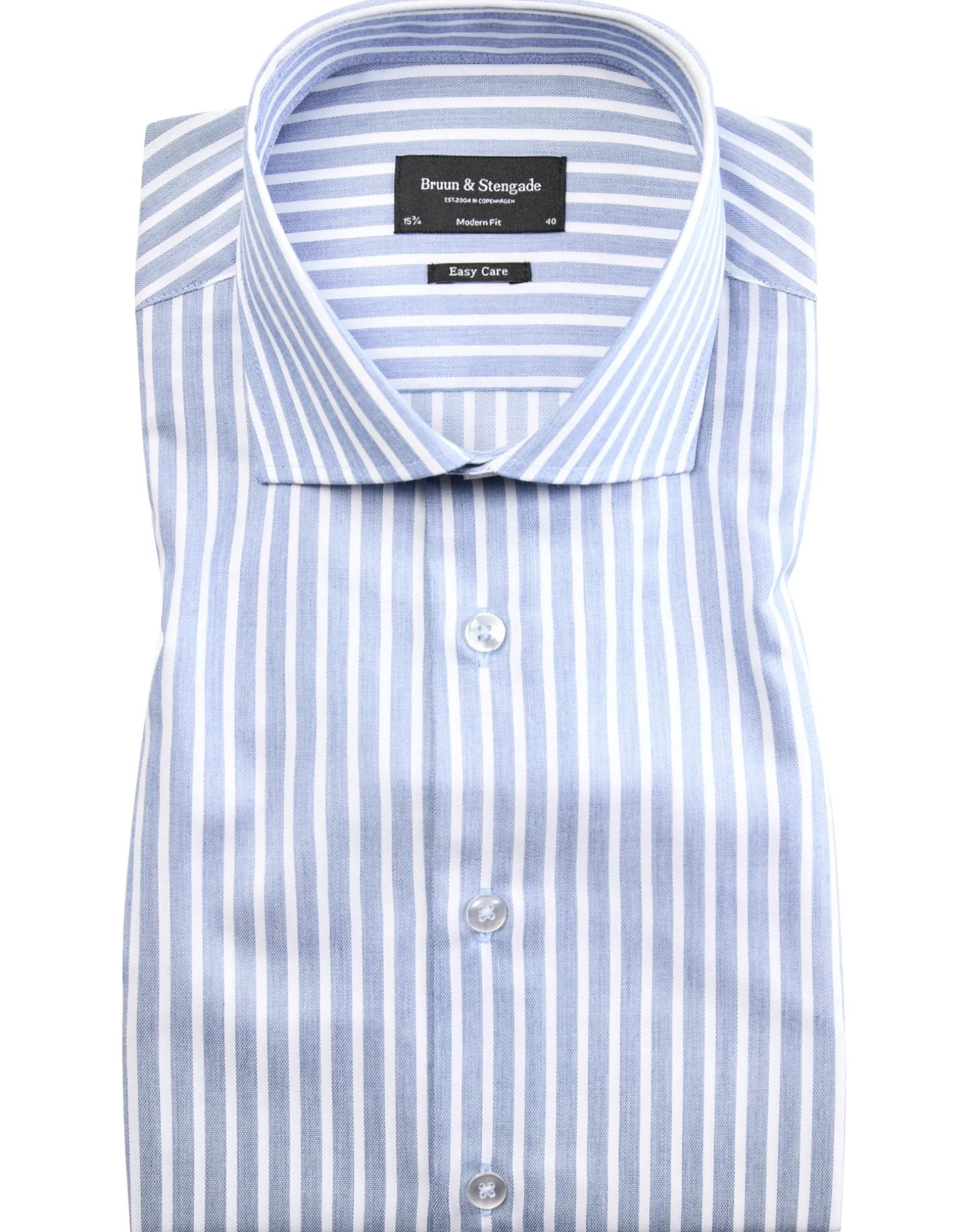 BS Mederel Modern Fit Skjorta - Blue/White