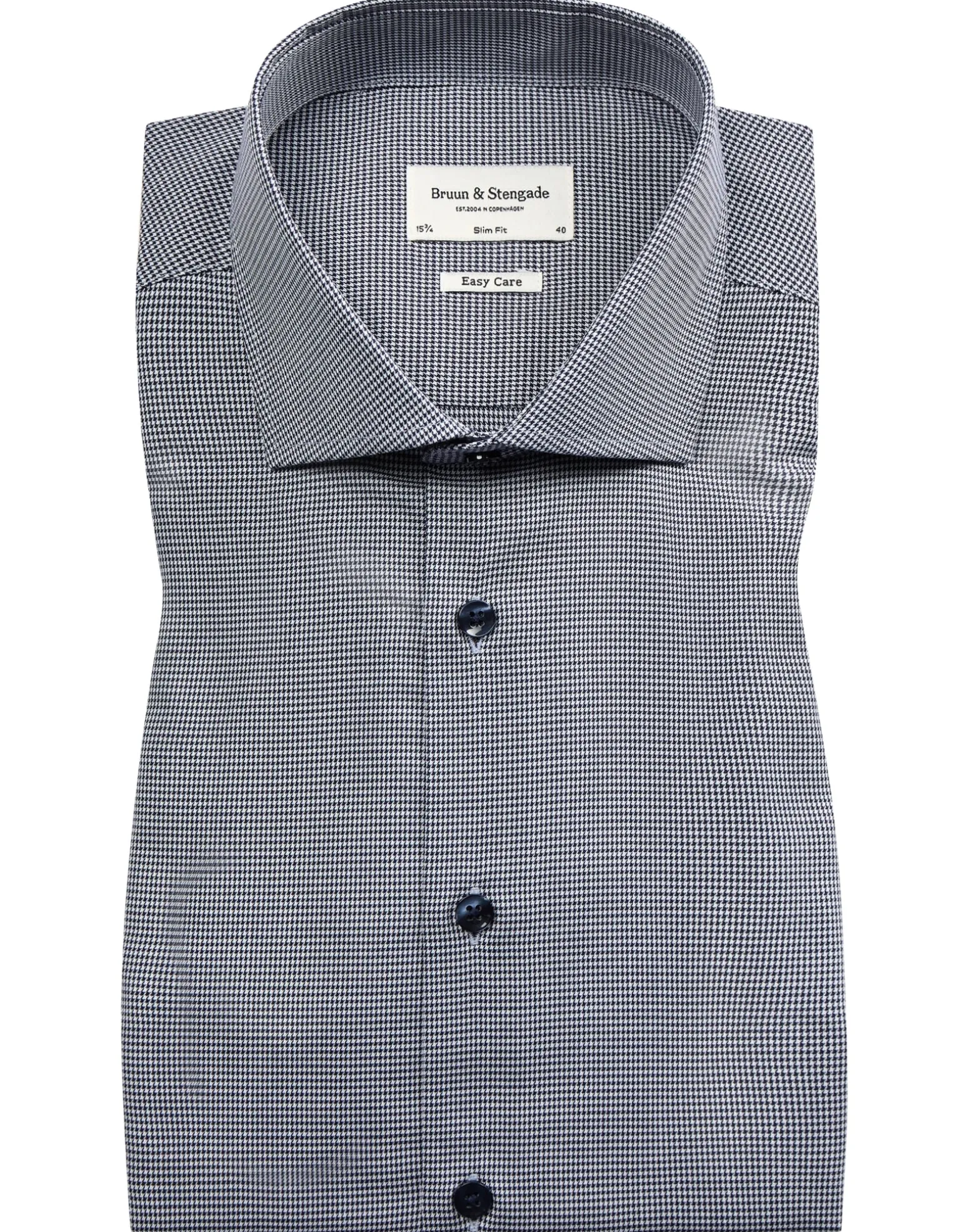 BS Omar slim fit Skjorta - Dark Blue
