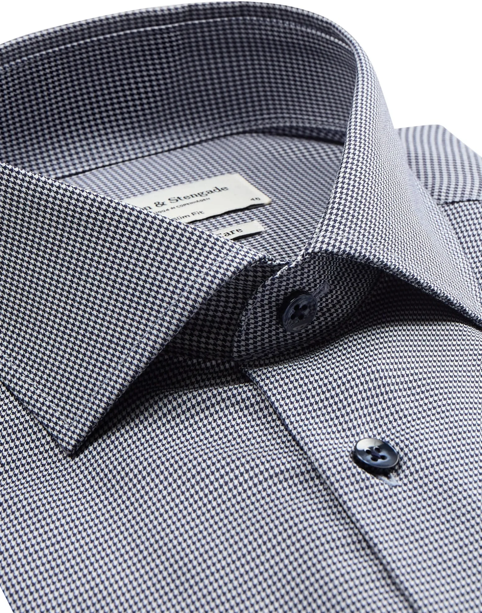 BS Omar slim fit Skjorta - Dark Blue