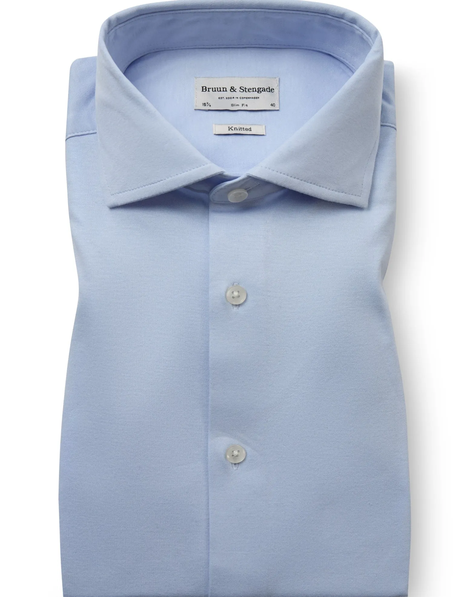 BS Rice Slim Fit Skjorta - Light Blue
