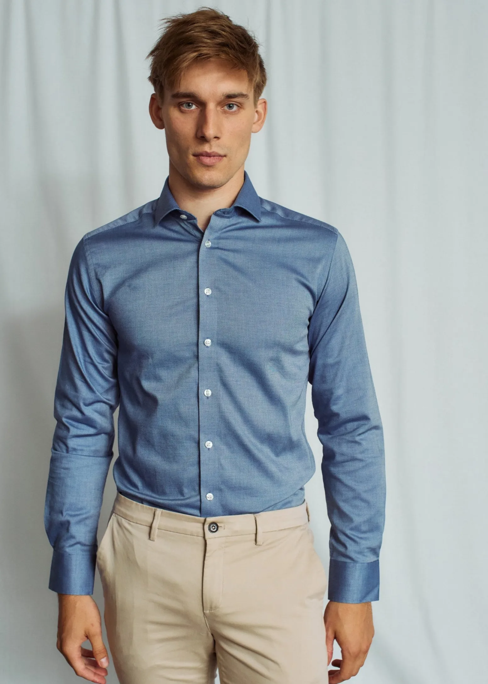 BS Rubio Slim Fit Skjorta - Blue