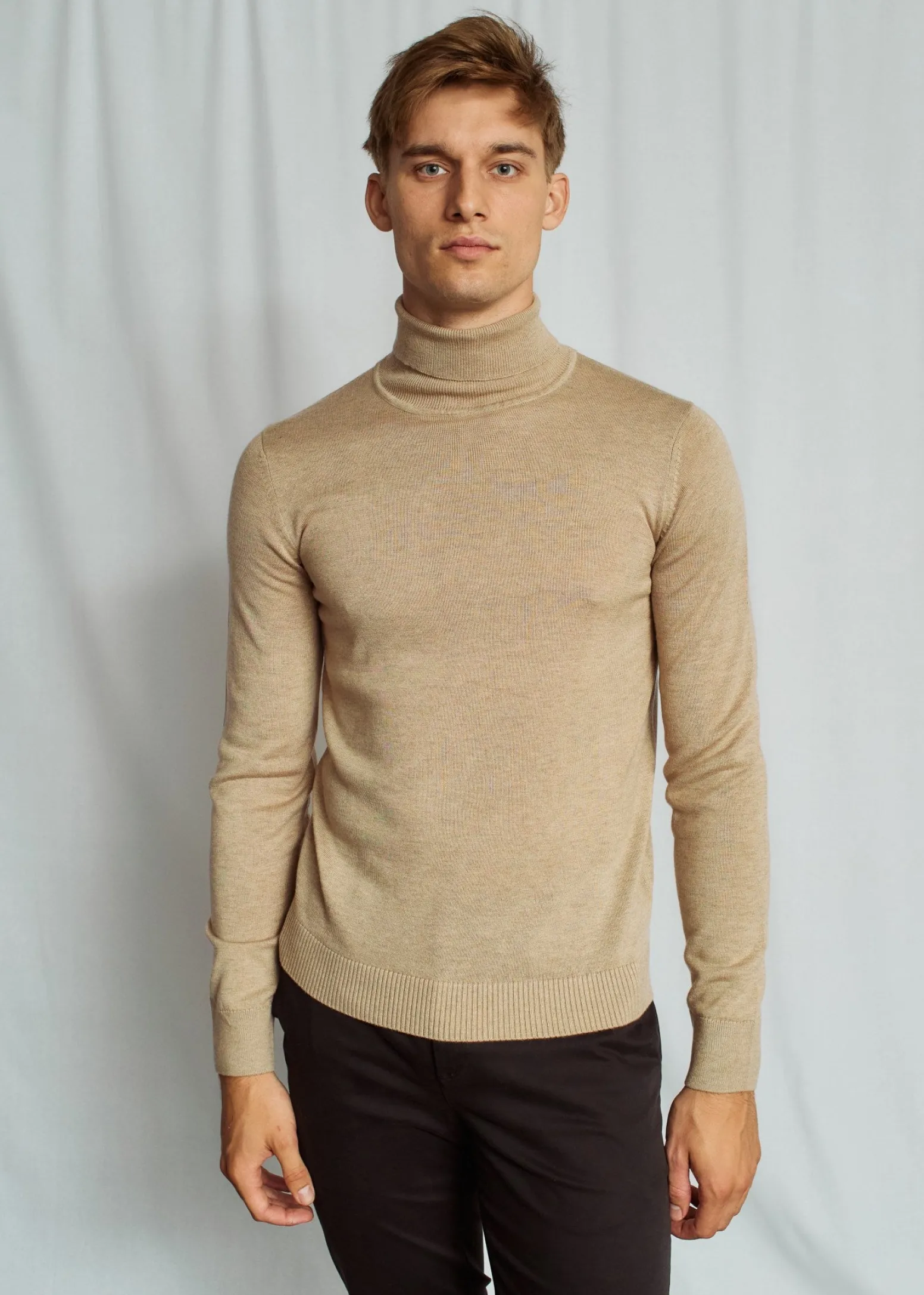 BS Saturn Regular Fit Stickat - Sand