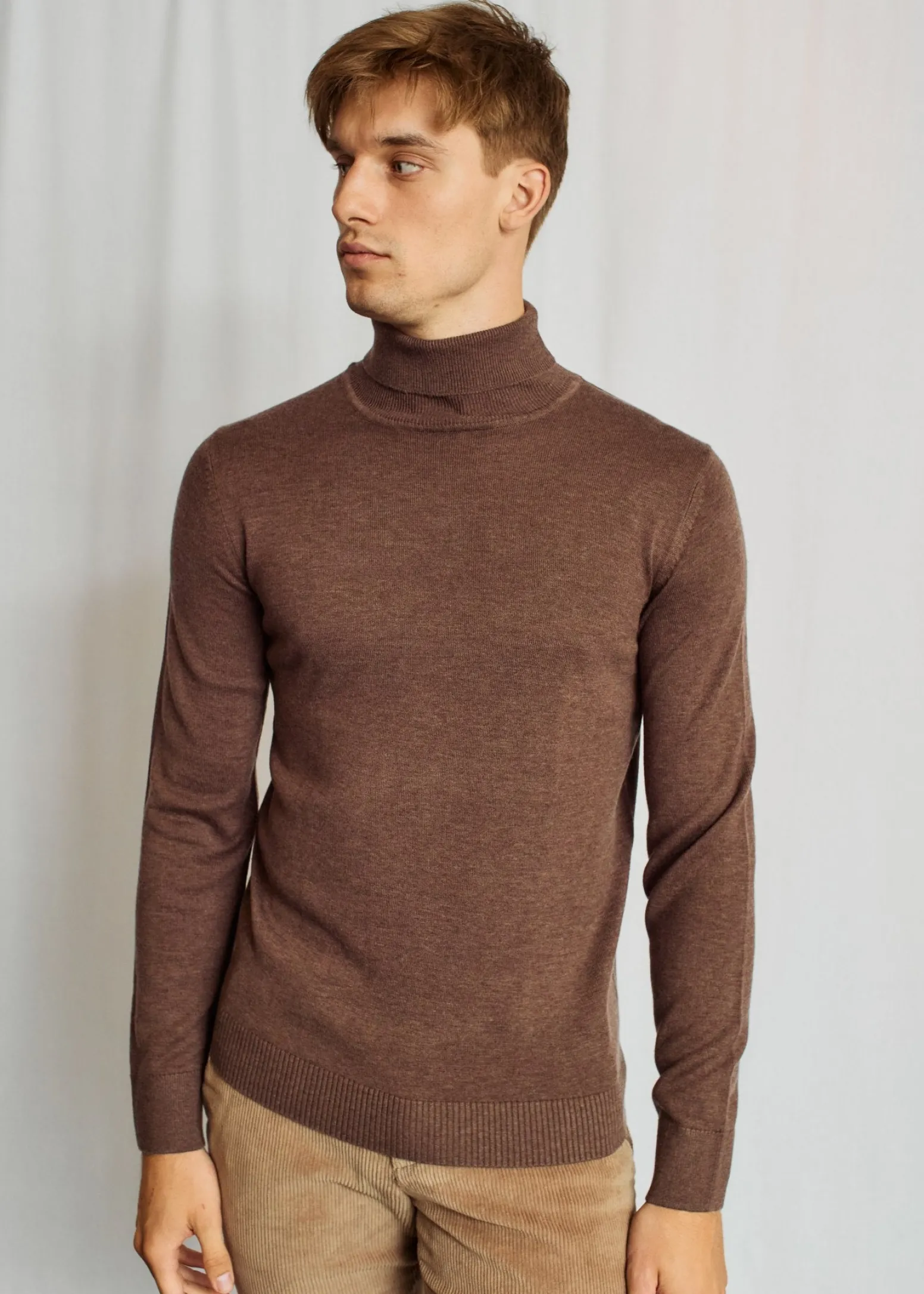 BS Saturn Regular Fit Stickat - Brown