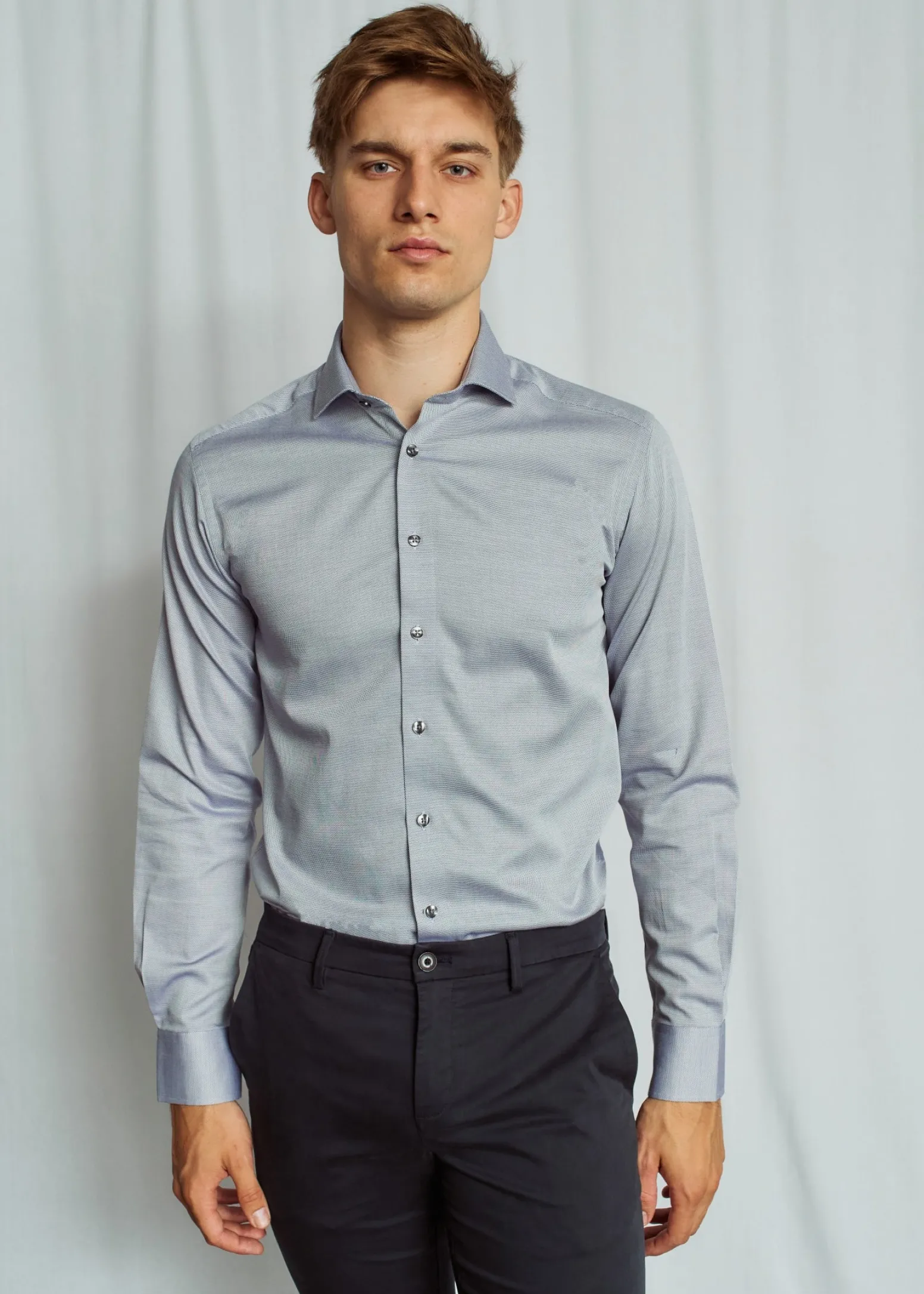 BS Schröder Modern Fit Skjorta - Blue