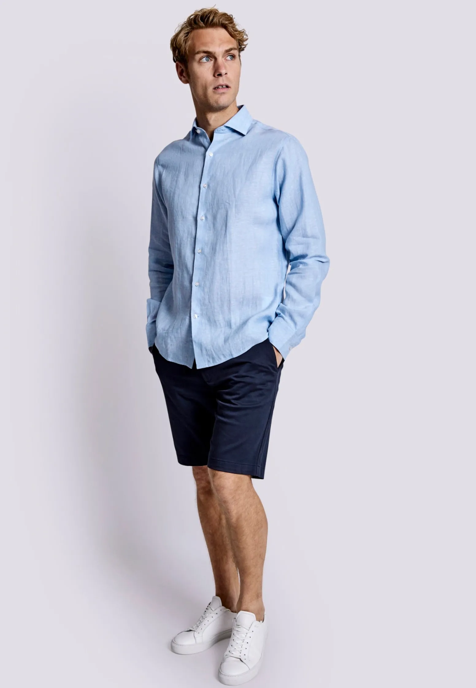 BS Sevilla Casual Slim Fit Skjorta - Light Blue