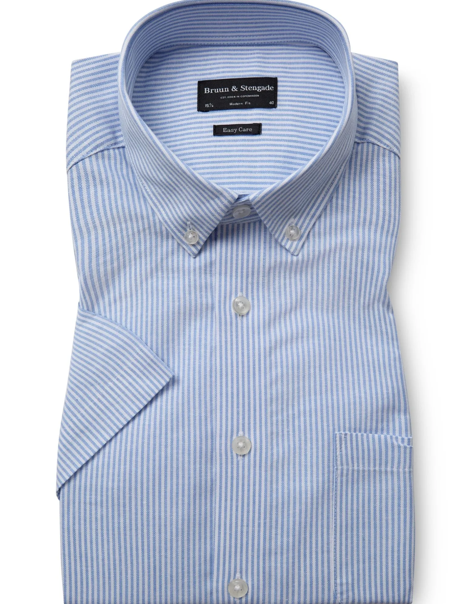 BS Stafford Modern Fit Skjorta - Light Blue/White