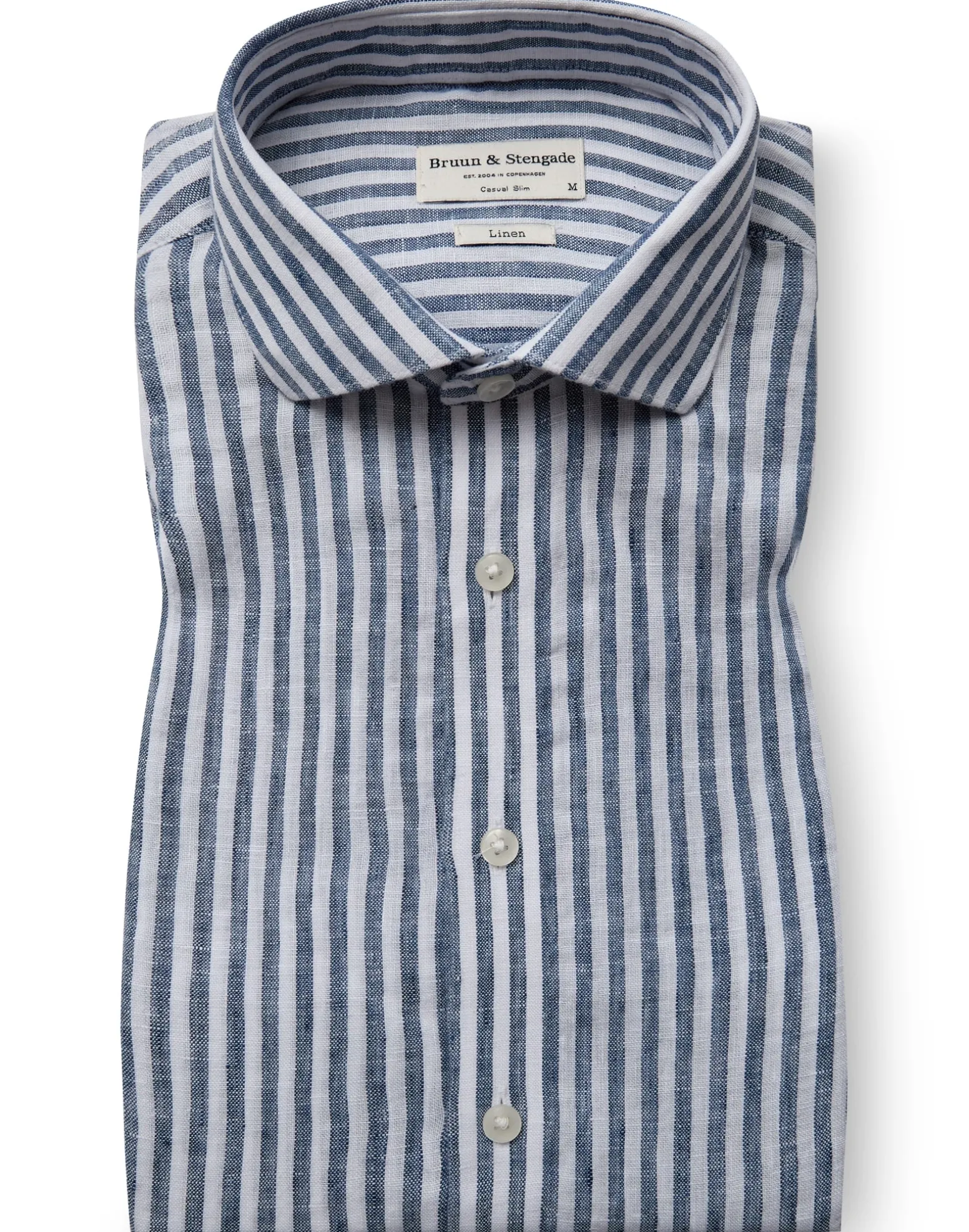 BS Sydney Casual Slim Fit Skjorta - Blue/White